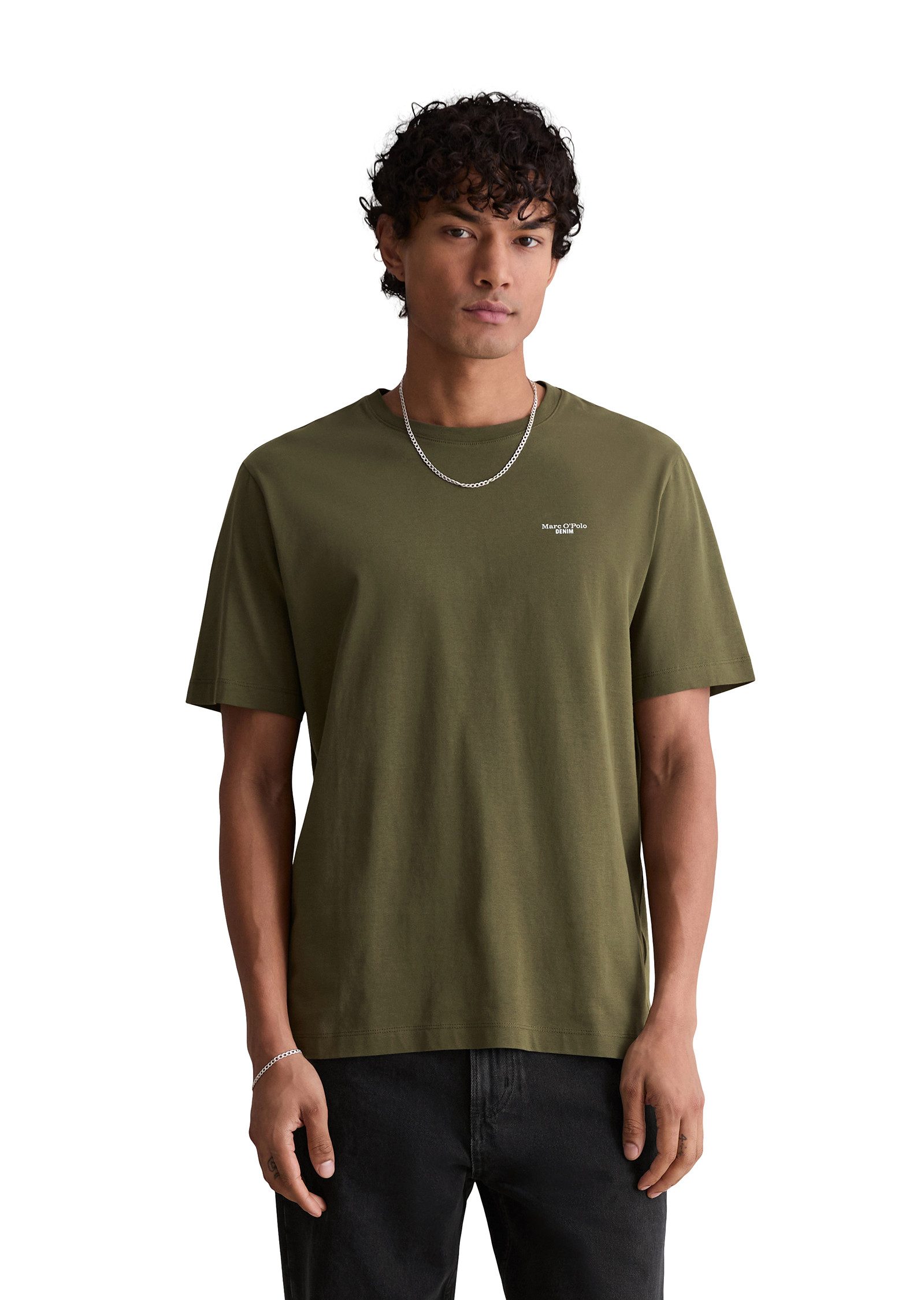 Marc O'Polo DENIM T-Shirt Ein dezenter Logo-Print auf der Brust