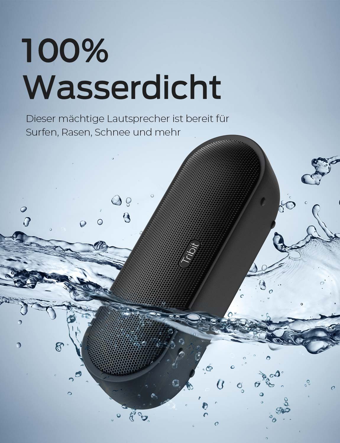 24W Lautsprecher Stunden 20 Wasserdicht, Bluetooth-Lautsprecher IPX7 Tragbarer W, Bluetooth Musikbox, Wireless MaxSound (25 Tribit Plus Spielzeit)