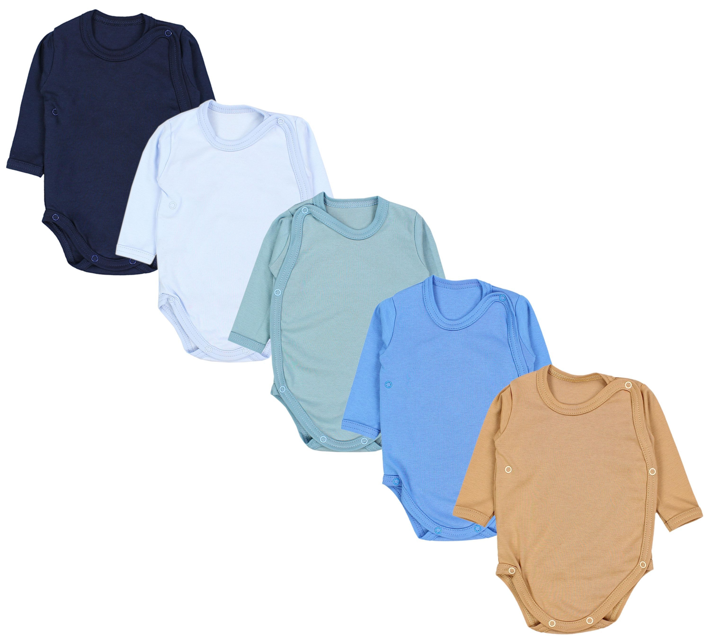 TupTam Wickelbody TupTam Baby Unisex Langarm Wickelbody Print / Uni 5er Pack