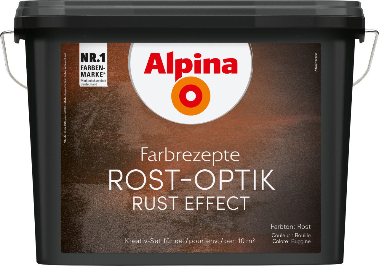 Alpina Strukturpaste Alpina Innenfarbe Rost-Optik 0,7 L rostbraun und