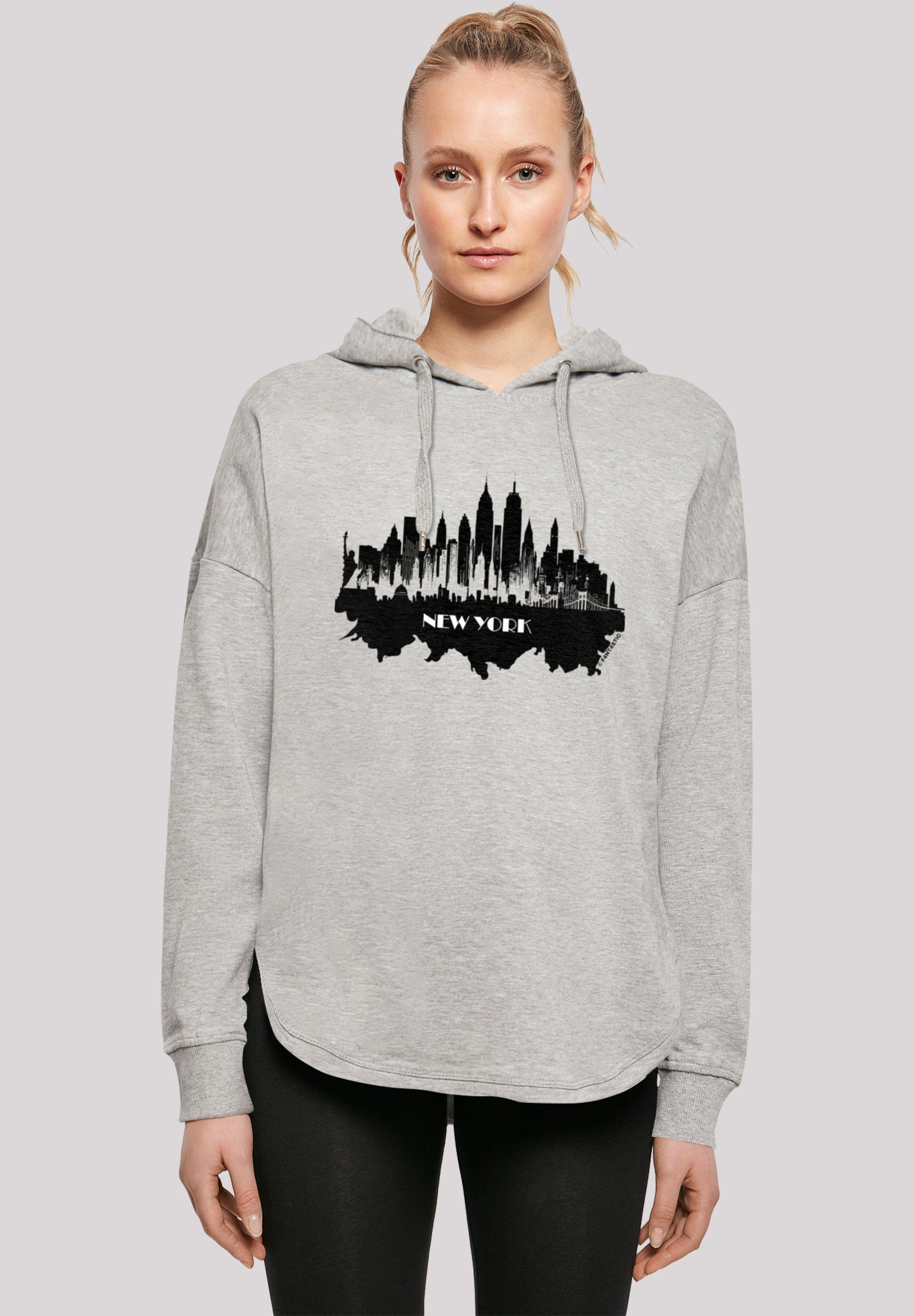 F4NT4STIC Kapuzenpullover Cities Collection - New York skyline Print grey