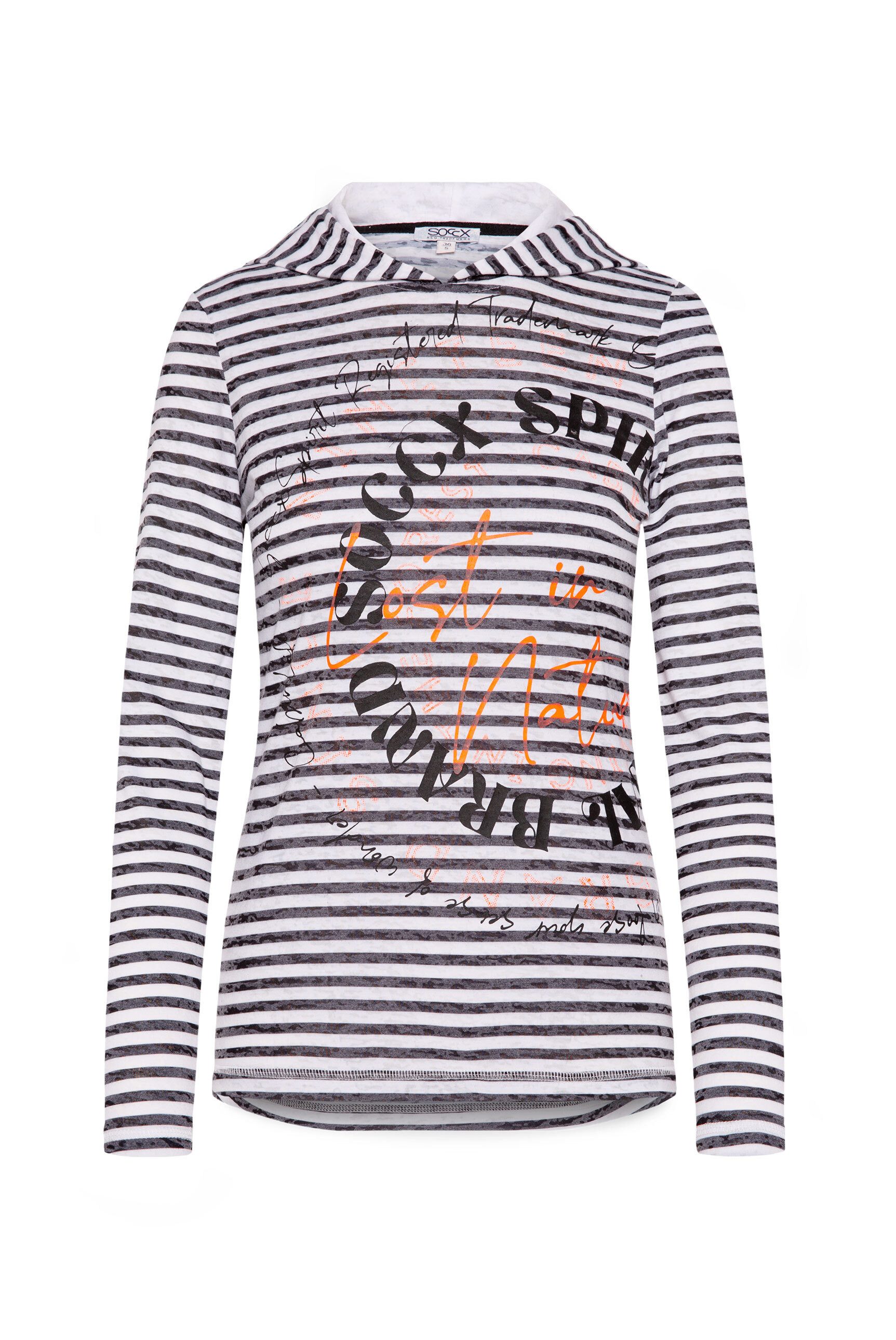 SOCCX Kapuzenshirt mit Ausbrenner-Effekten günstig online kaufen