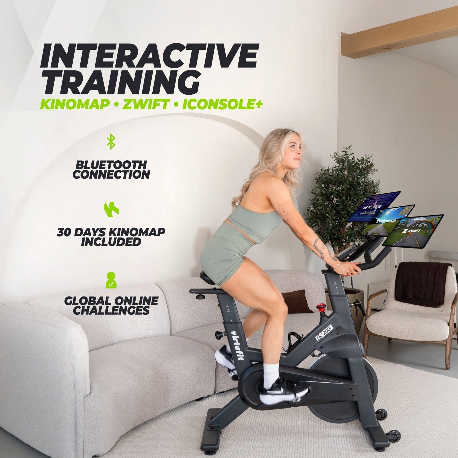 VirtuFit Speedbike VirtuFit RS200i Indoor Cycle - Magnetisches Speedbike mit Bluetooth
