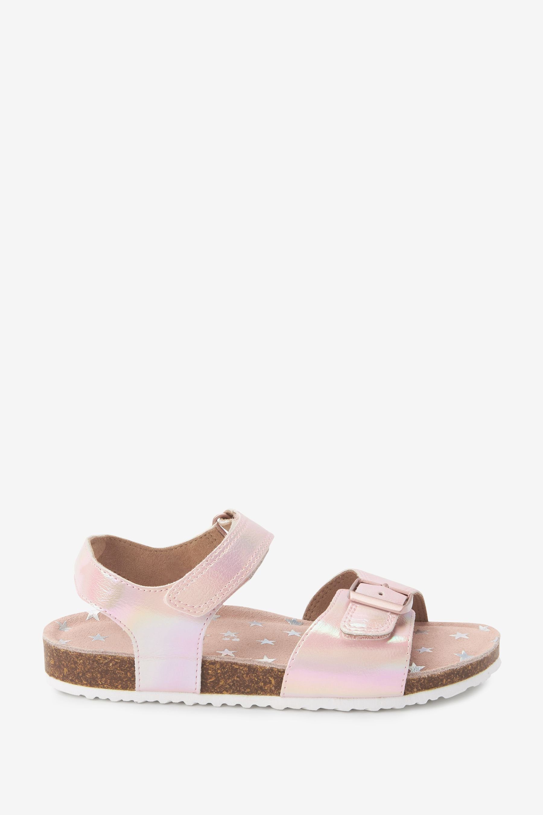 Sandale Sandalen Korksohle mit Pink Next Rainbow Shimmer (1-tlg)