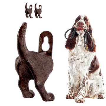 Wandhaken 2er Set Garderobenhaken Fifi − Hundehaken Hund Gusseisen Haken Hundepopo − Garderobe für Hundeleinen, Schlüssel & Kleidung, (2-St)
