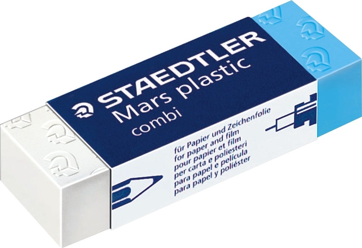 STAEDTLER Radiergummi Radierer Mars plastic combi 65x13x23mm weiß/blau