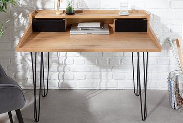 riess-ambiente Schreibtisch STUDIO 110cm natur / schwarz, Arbeitszimmer · Holzwerkstoff · Metall · Industrial · Home Office