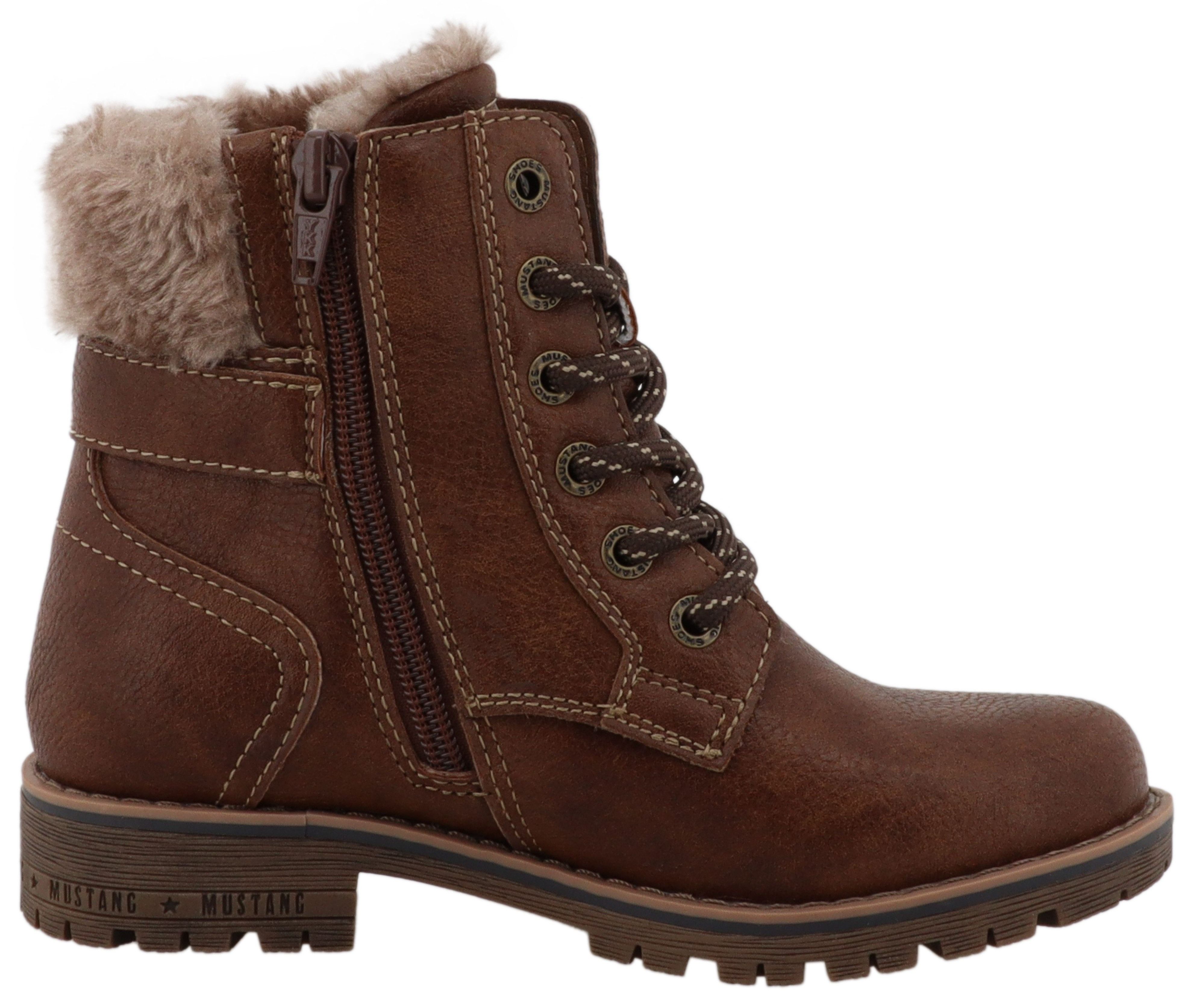 Mustang Shoes Matilde Winterstiefel Oudoorboots, Schnürstiefel mit Warmfutter – Bild 5 von 5