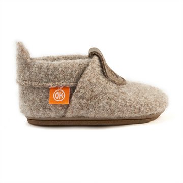 Orangenkinder® Wollwalk mit Sohle Kinder Hausschuh 100% Wolle vom Merinoschaf, Made in Germany, atmungsaktiv