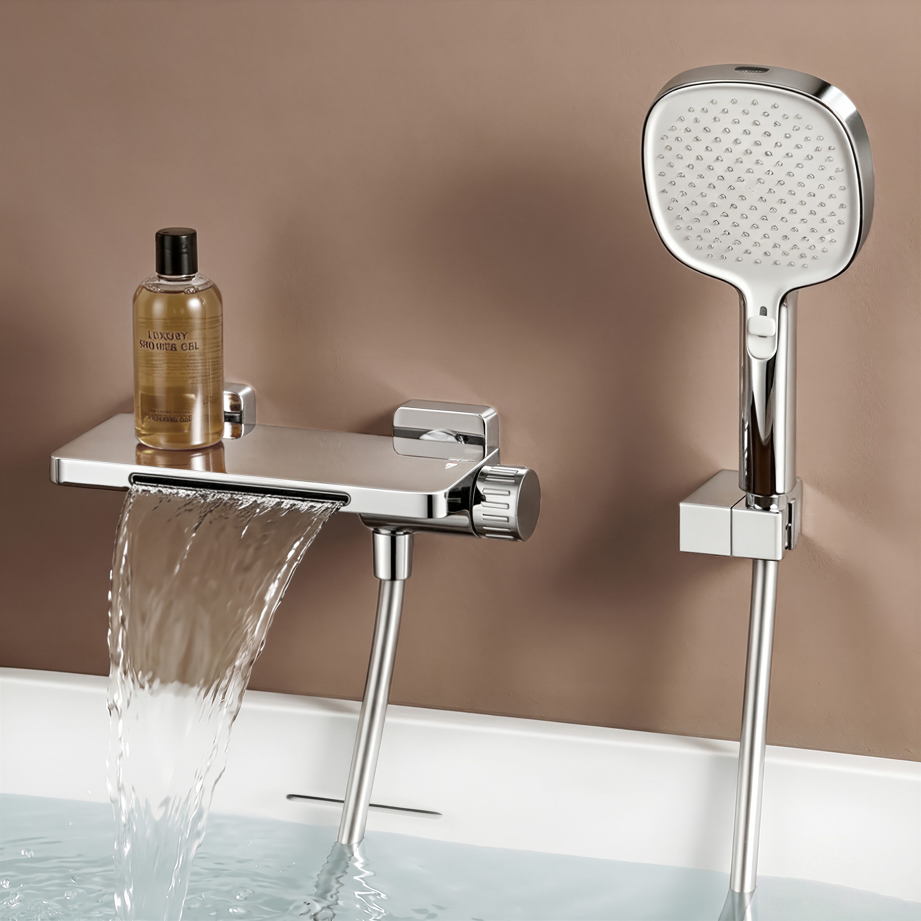 doporro Wannenarmatur Badewannenarmatur Duschsystem mit Handbrause für Badewanne DSN-403