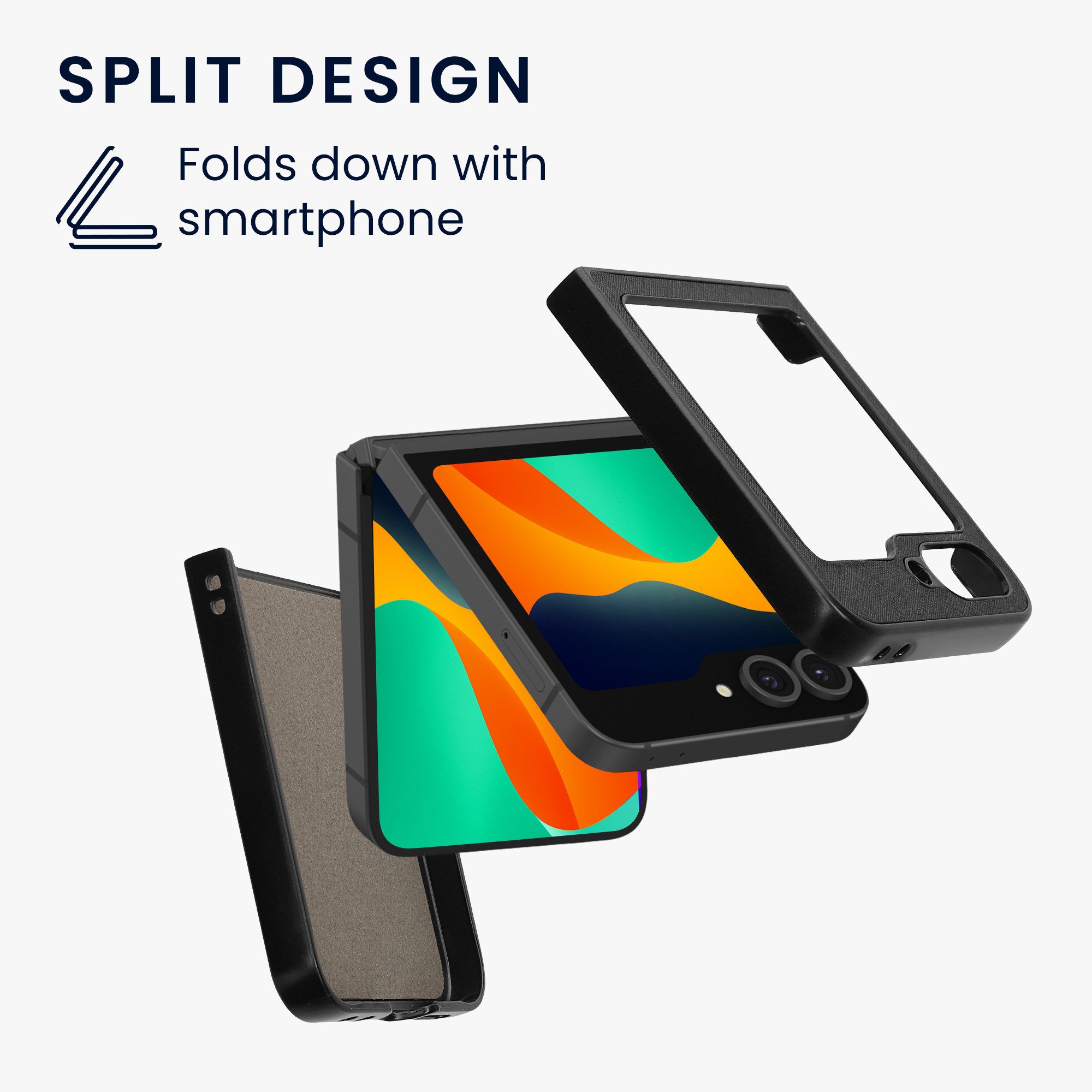 kwmobile Smartphone-Hülle Flip Hardcase für Samsung Galaxy Z Flip6, Hülle für Foldable Handy - Handyhülle
