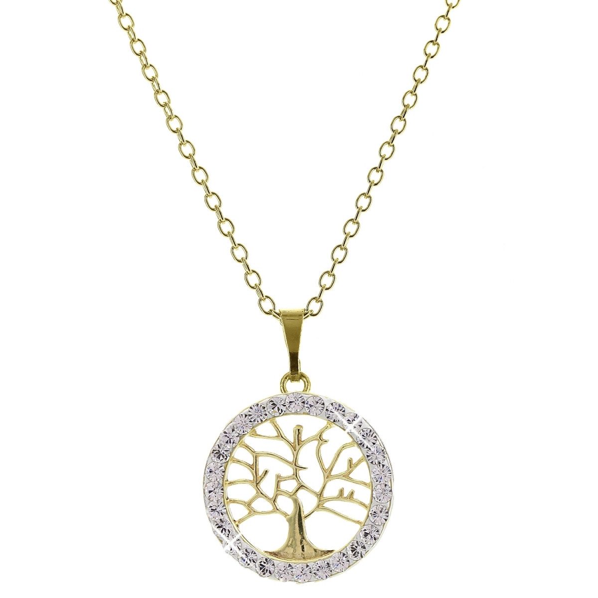 KRISTALL BOUTIQUE Charm-Kette Tree of life (2-tlg), mit Swarovski Kristallen