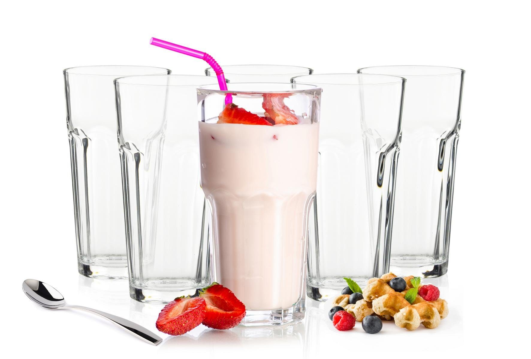 Sendez Longdrinkglas 6 Longdrinkgläser 425ml Caipirinha Gläser Kaffeegläser Cocktailgläser, Ohne Löffeln – Bild 5 von 5