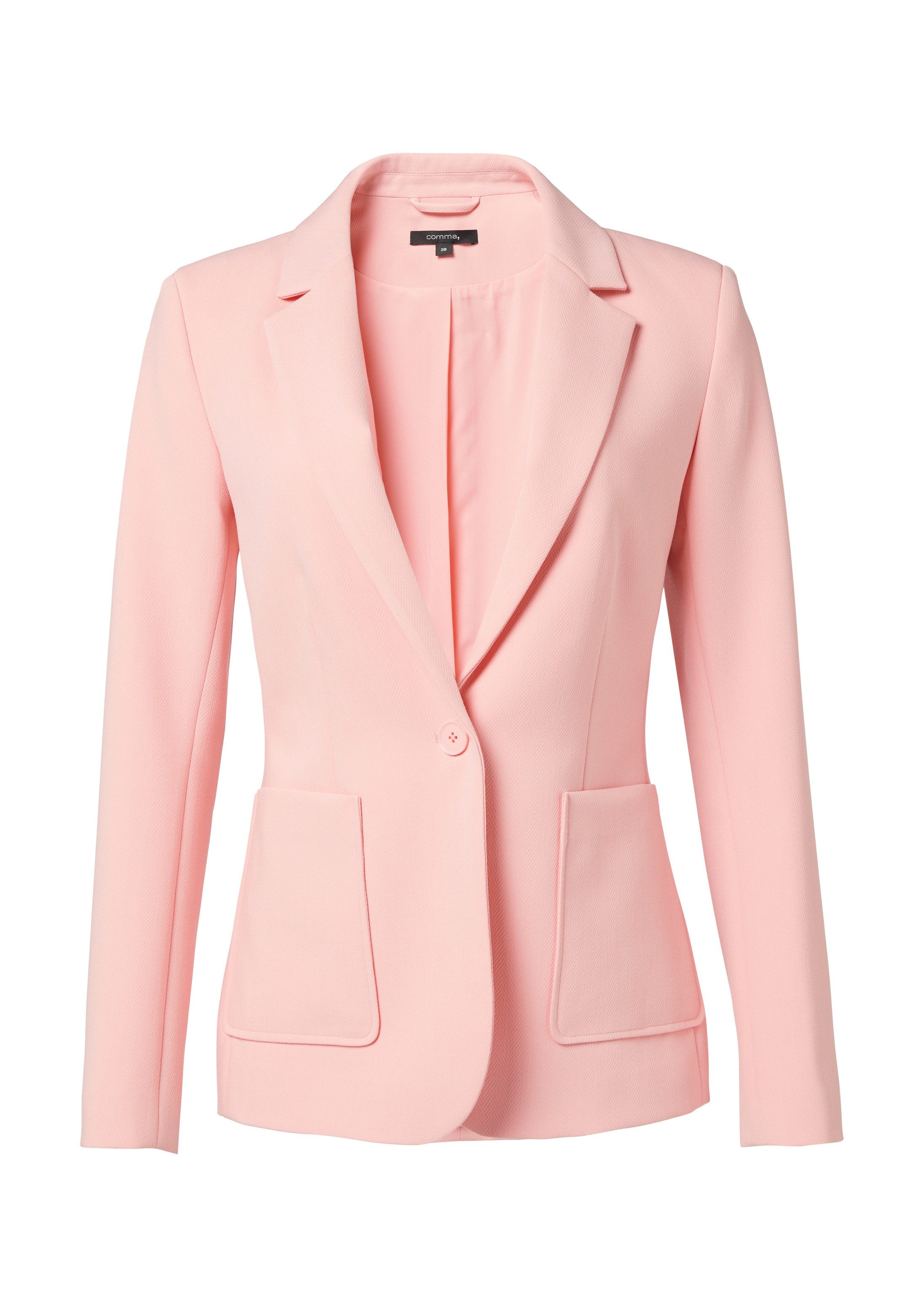 comma Jackenblazer Indoor-Blazer Blazer mit Herringbone-Muster