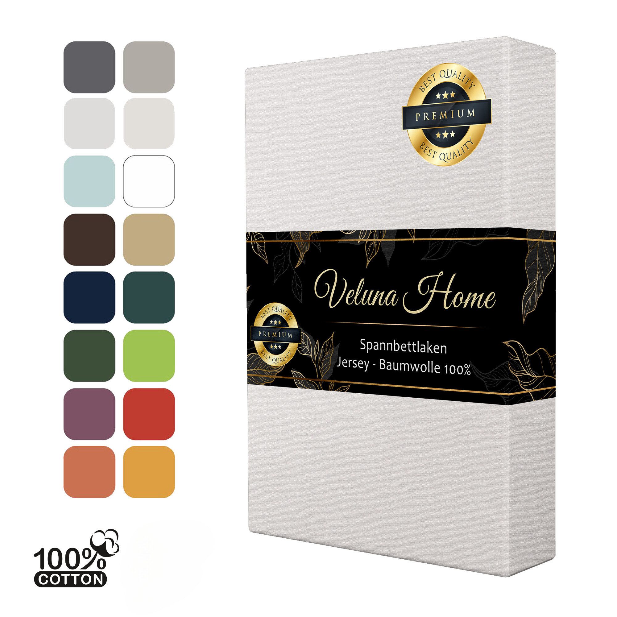 Veluna Home Spannbettlaken Premium Jersey Bettlaken, 150 g/m² Spannbetttuch günstig online kaufen