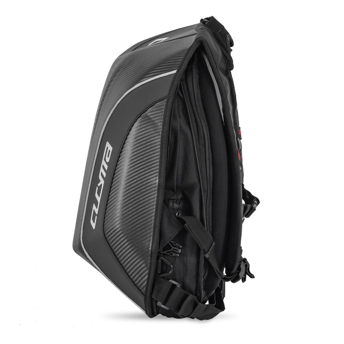 Bagtecs Rucksack Motorrad Rucksack # Carbon 30 Liter Volumen schwarz
