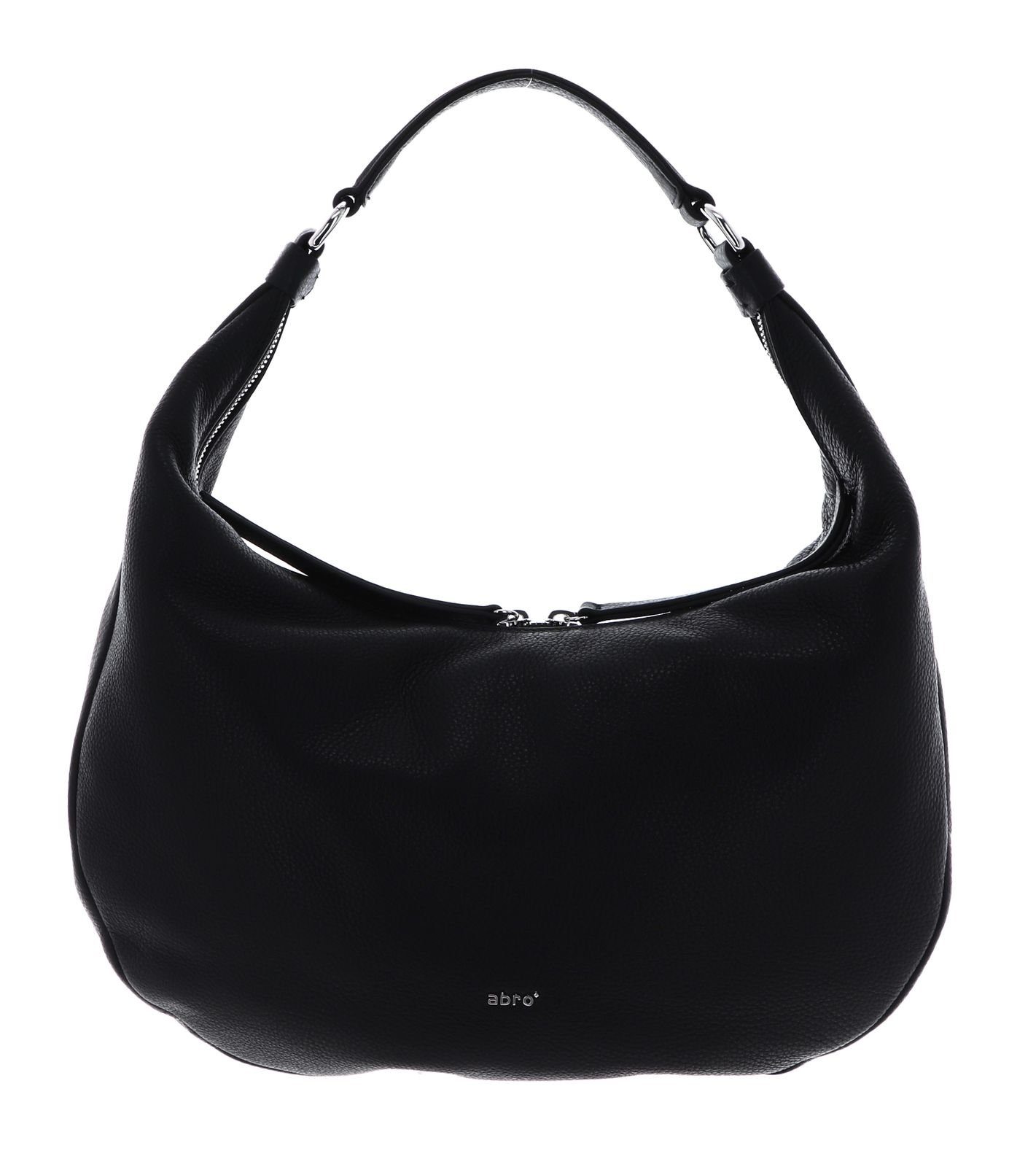 Abro Schultertasche Leather Dalia Nickel Black 