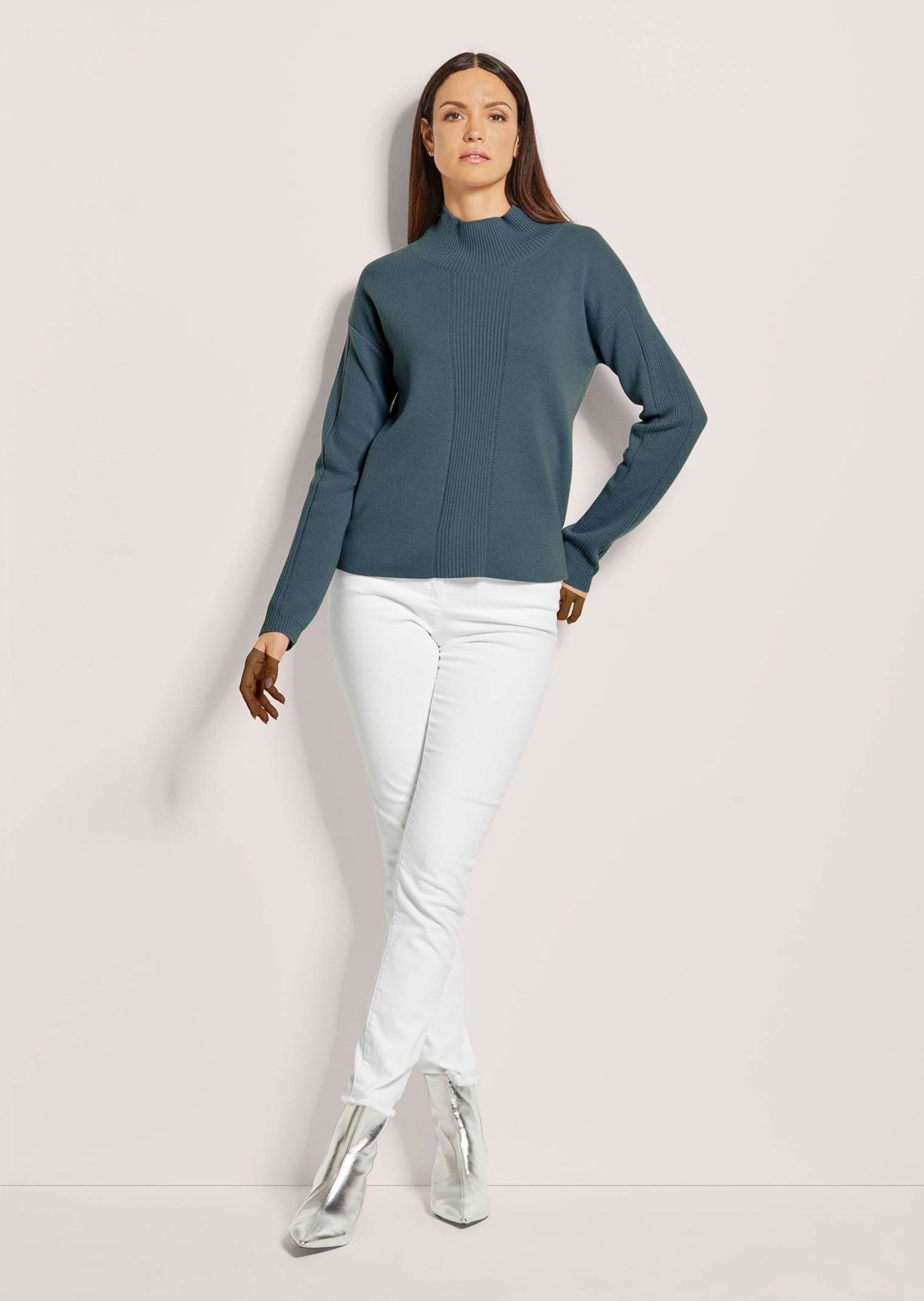 MADELEINE Strickpullover Kaschmir-Pullover mit Pointelle-Muster Pullover mi günstig online kaufen