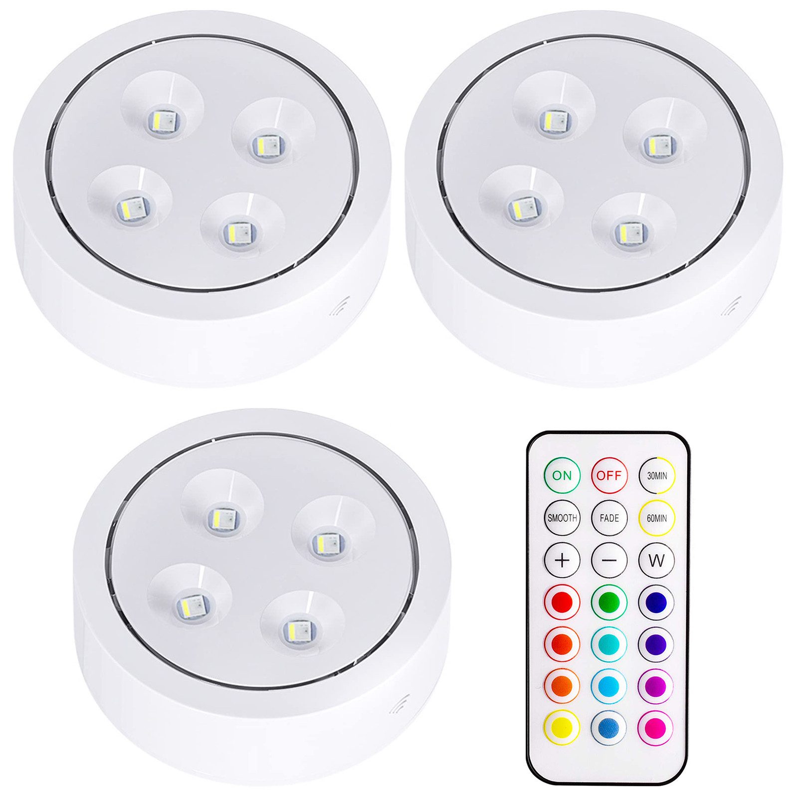 Jibenhome LED Unterbauleuchte RGB LED Unterschrankleucht Kabellose, Kleider günstig online kaufen