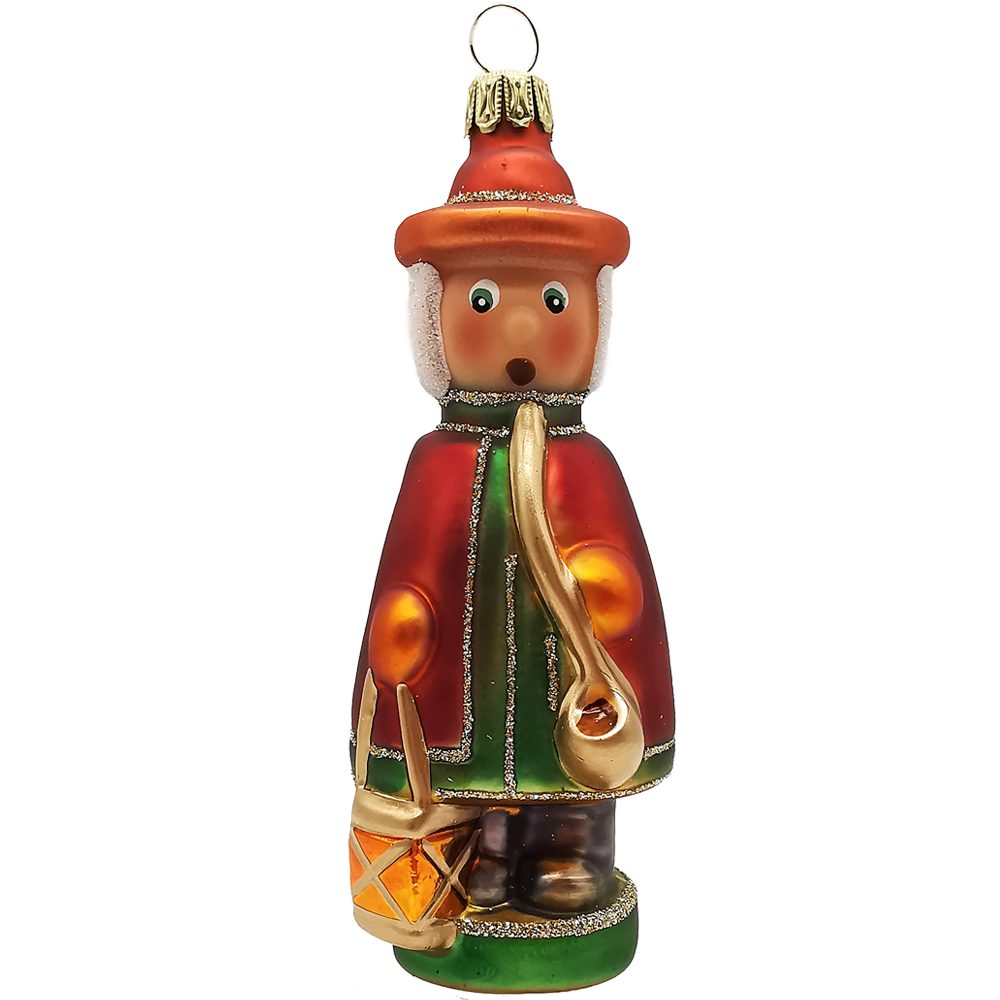 Schatzhauser Christbaumschmuck Räuchermännchen viktorianisch aus Glas, 12cm (1-tlg), mundgeblasen, handbemalt