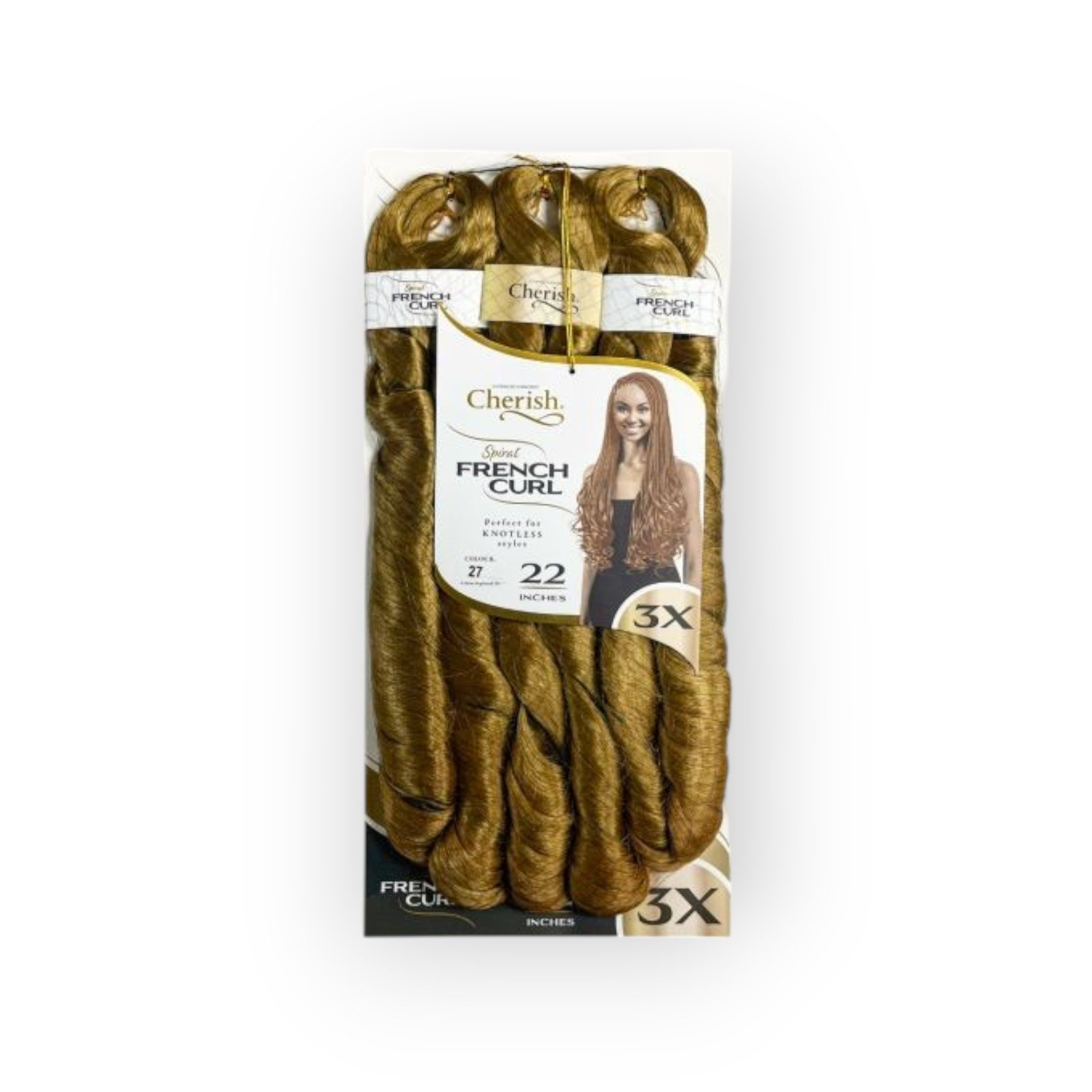 Mamado Kunsthaar-Extension Cherish Bulk - Spiral French Curl 22" (56 cm)