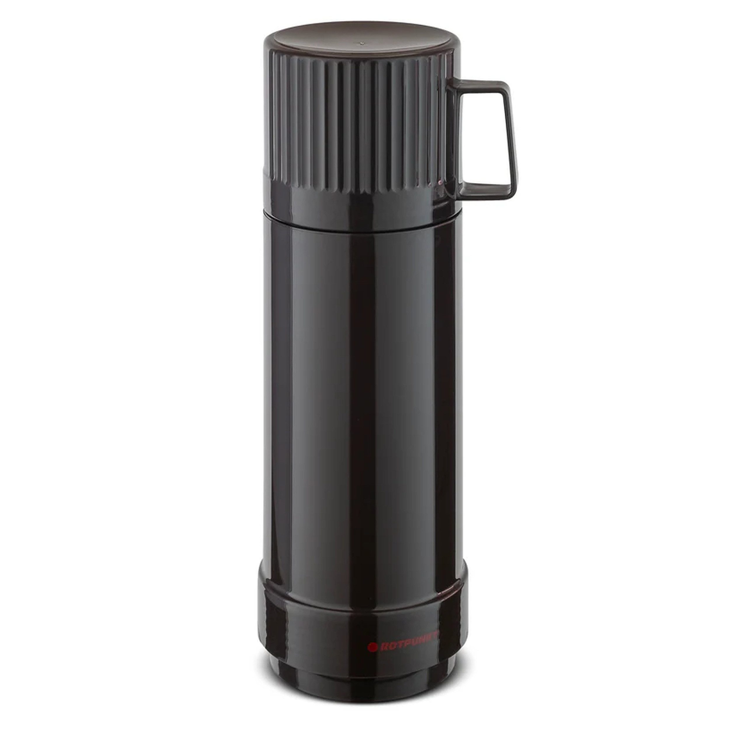 Isolierkanne Isolierflasche aus Glas & Kunststoff – 0,5L Thermoskanne mit Becher