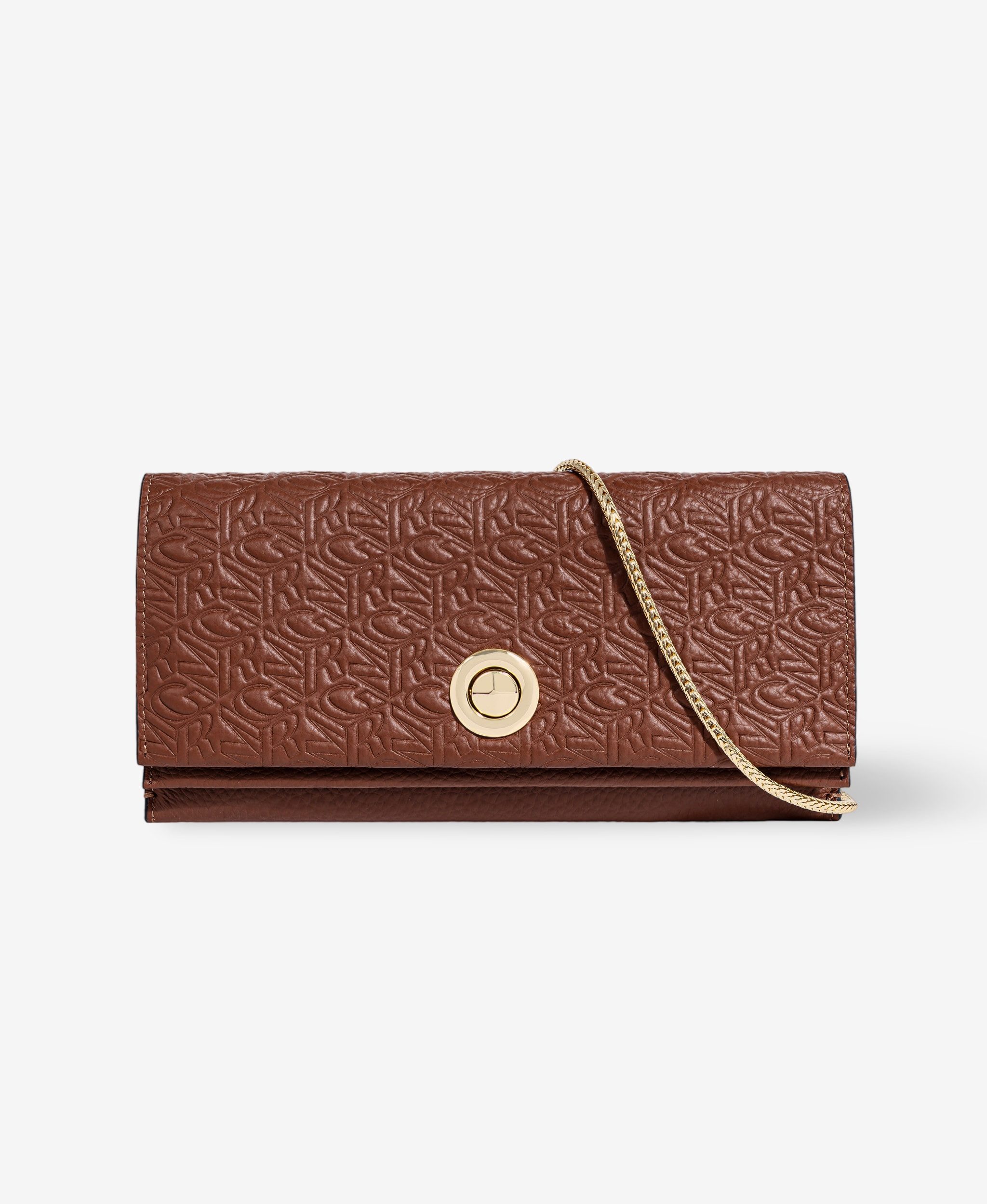 GLAMIRA Handtasche Glamouré Soir Braune Geldbörse (1-tlg., mit abnehmbarem Schulterriemen), abnehmbarer Schulterriemen mit Kette