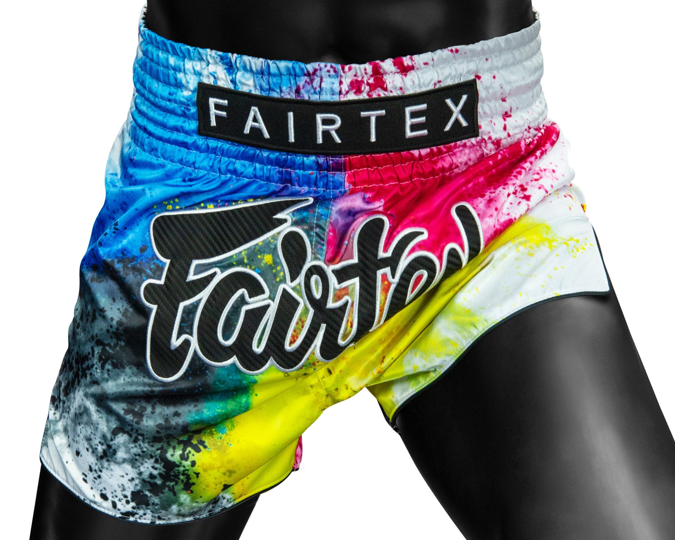 Fairtex Shorts Fairtex BS1937 Muay Thai Shorts White Acid Jazz