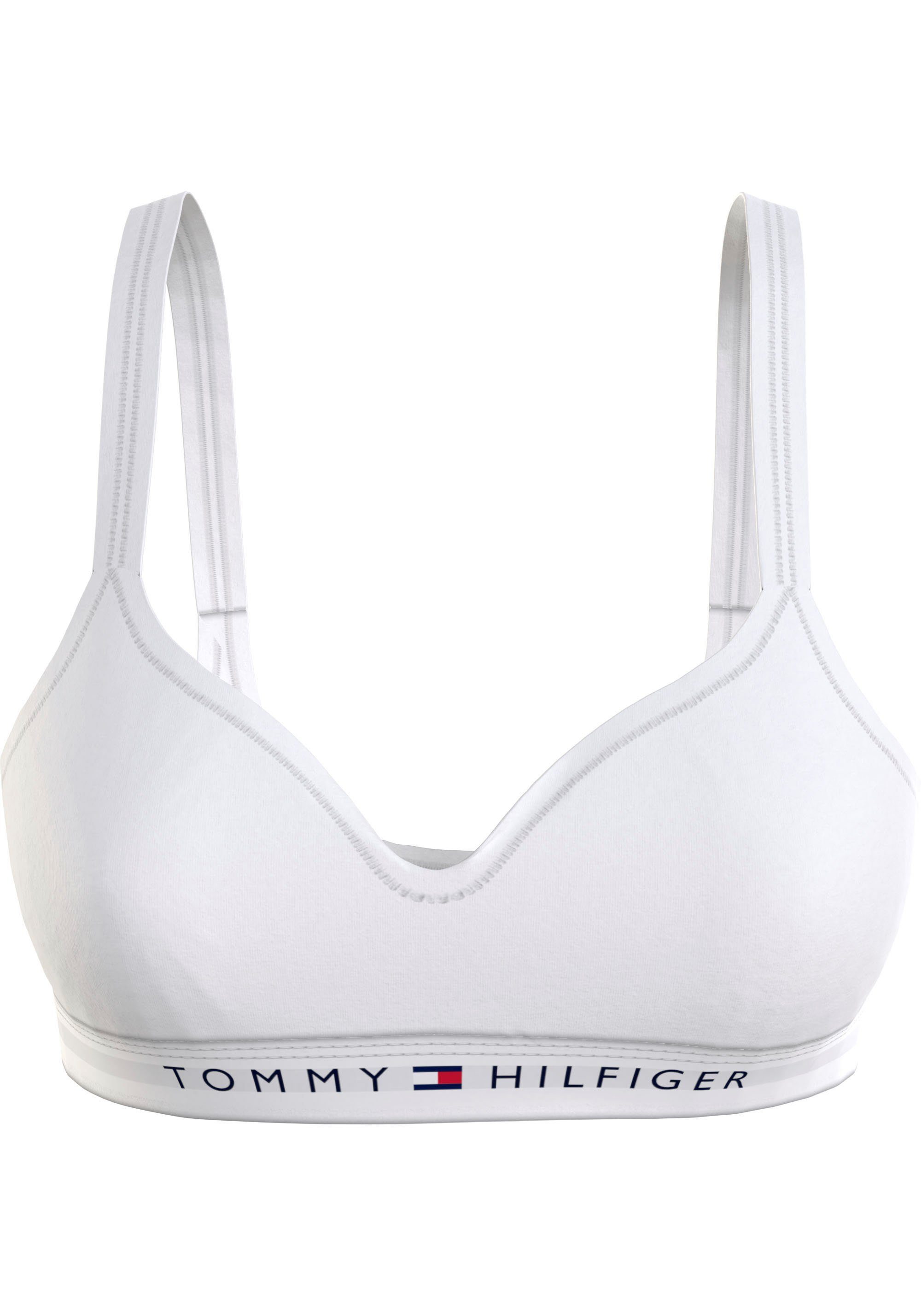 Tommy Tommy BRALETTE mit White Underwear Hilfiger LIFT Bralette-BH Markenlabel Hilfiger