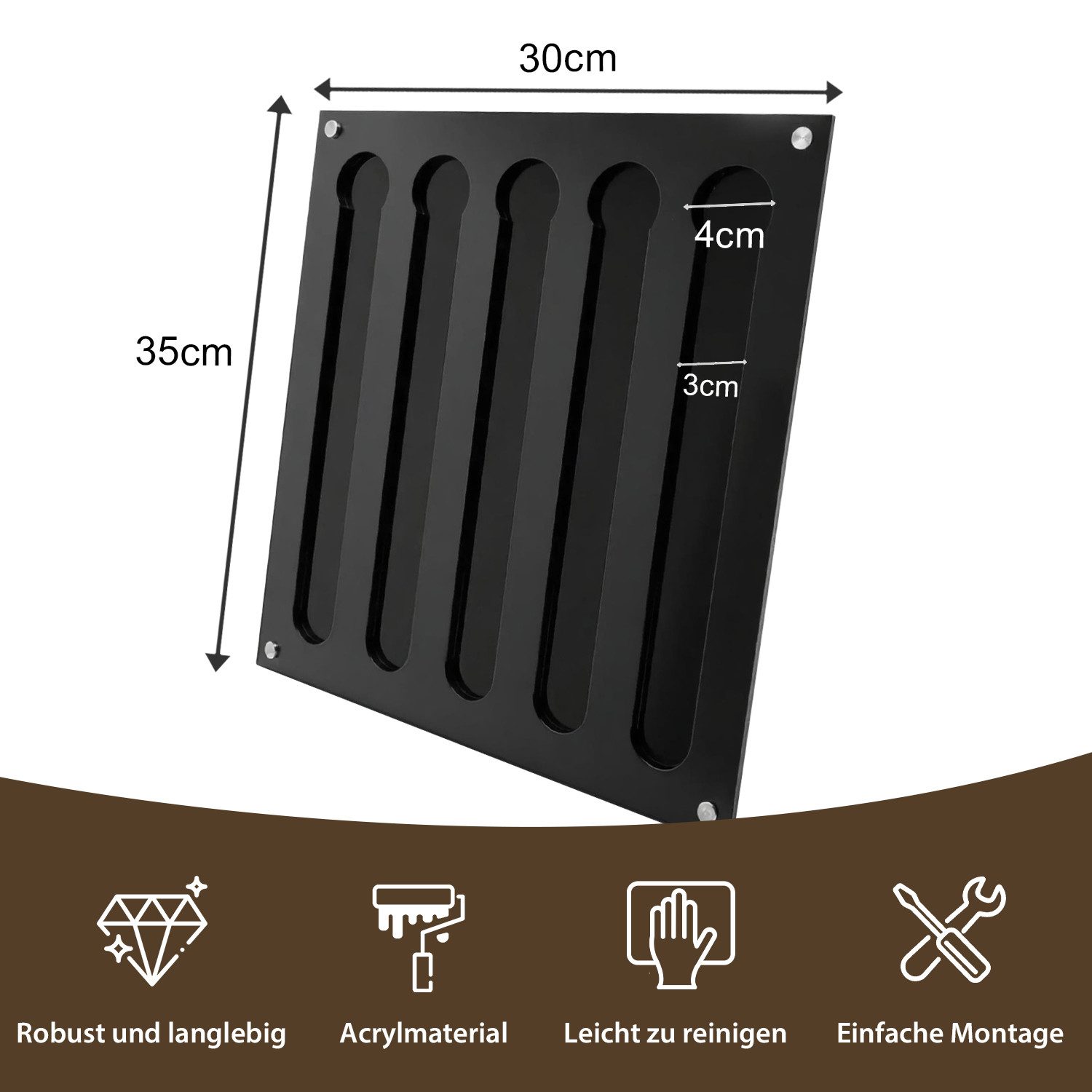 Refined Living Kapselspender Magnetisch Kapselhalter Wand für Nespresso Original (40er) Organizer, Kaffeekapseln Aufbewahrung für Kühlschrank Hängeschrank, Küchenschrank