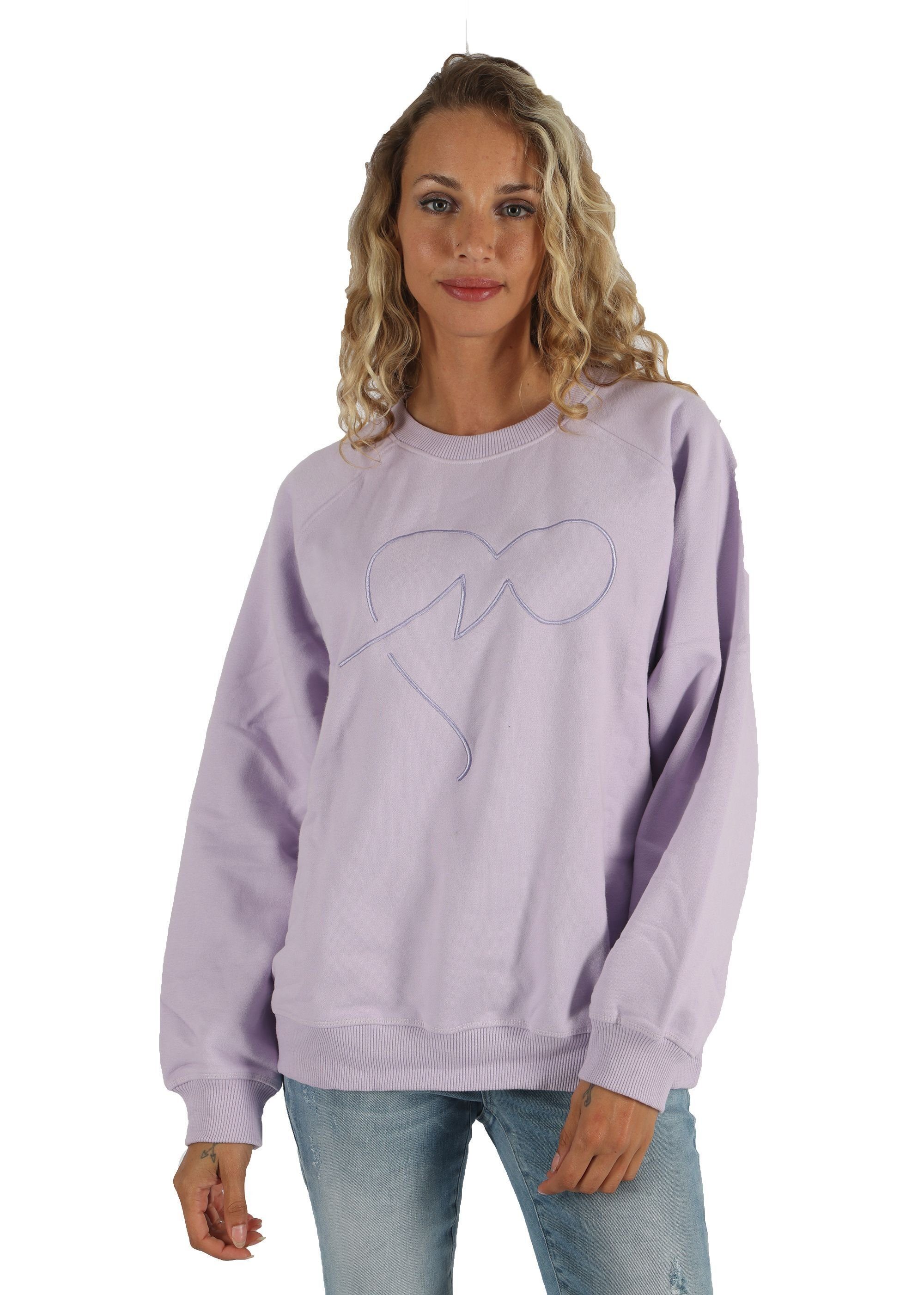 sportlichen of im Miracle Denim L.Lilac Sweatshirt Design