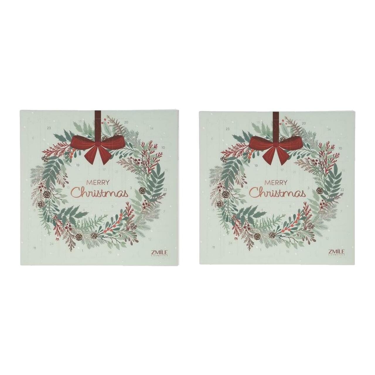 ZMILE COSMETICS Adventskalender Damen 2-er Set Beauty Adventskalender Square Jingle and Glow Kosmetik, vegan, 24 Überraschungen