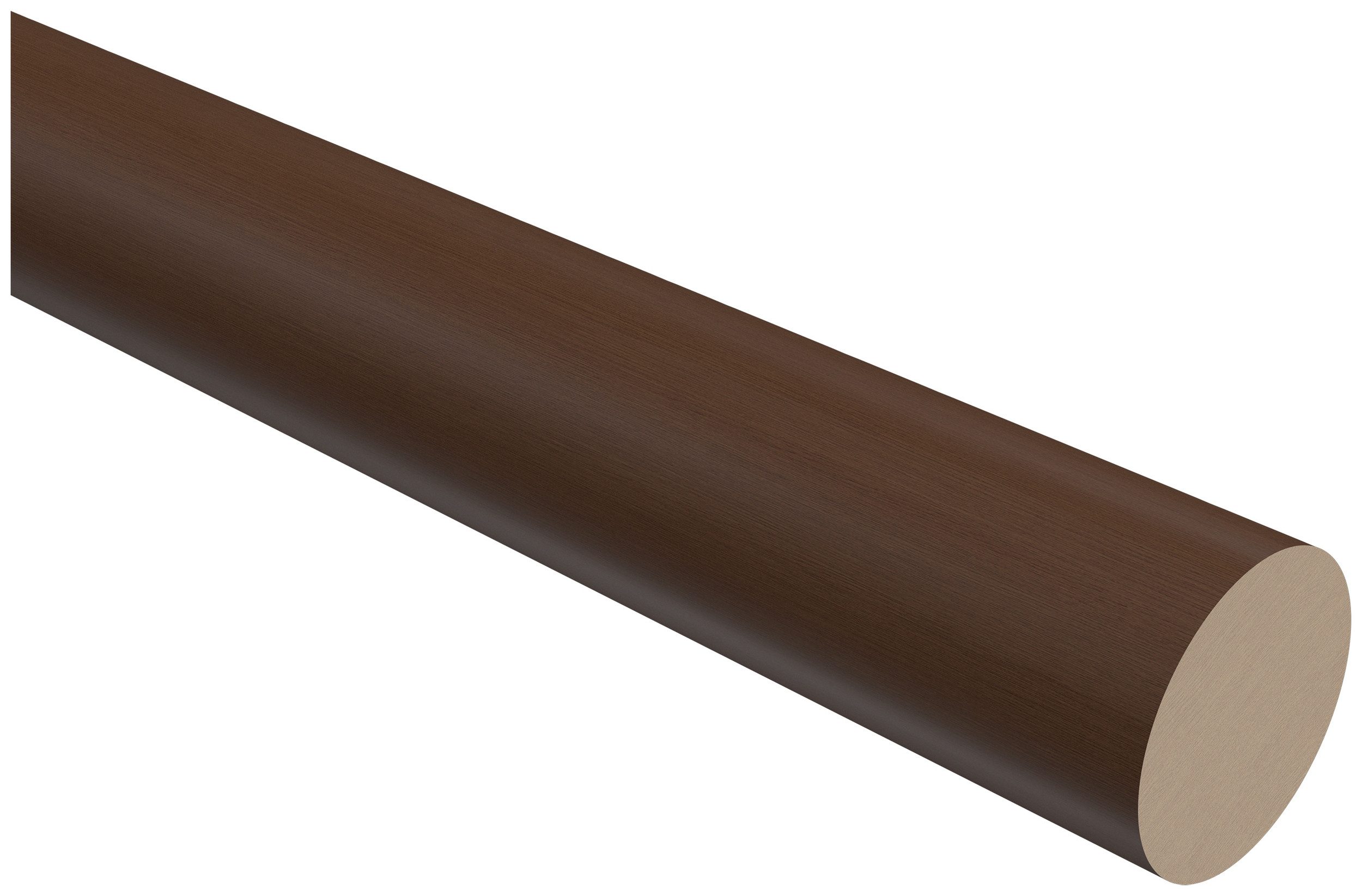 INTERDECO Vorhangstange Holzstange 20 mm Ø, Ø 20 mm, Fixmaß, kürzbar, Holz, Nussbaum