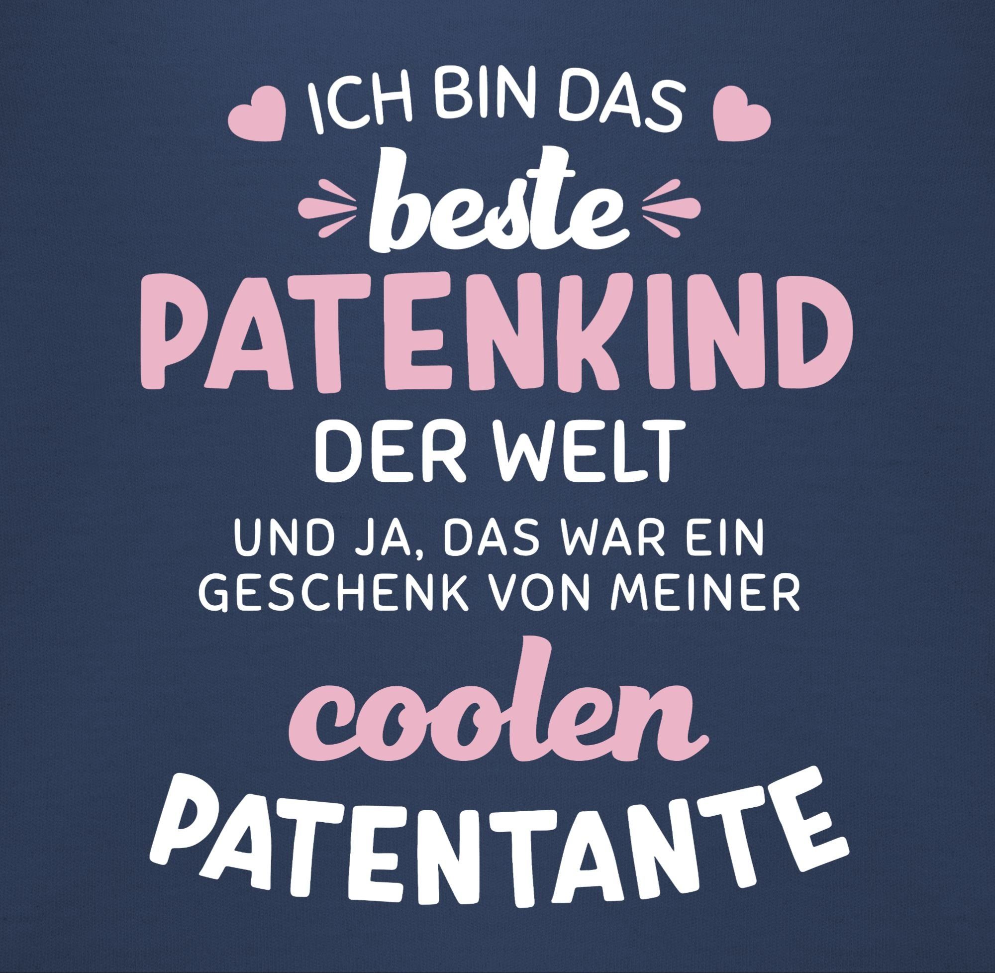 Sweatshirt das Shirtracer weiß/rosa Blau Ich Navy Patenkind der Baby 1 bin beste Patentante Welt