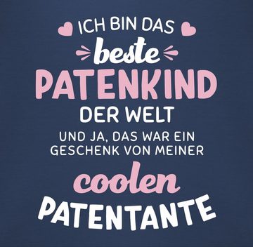 Shirtracer Sweatshirt Ich bin das beste Patenkind der Welt weiß/rosa Patentante