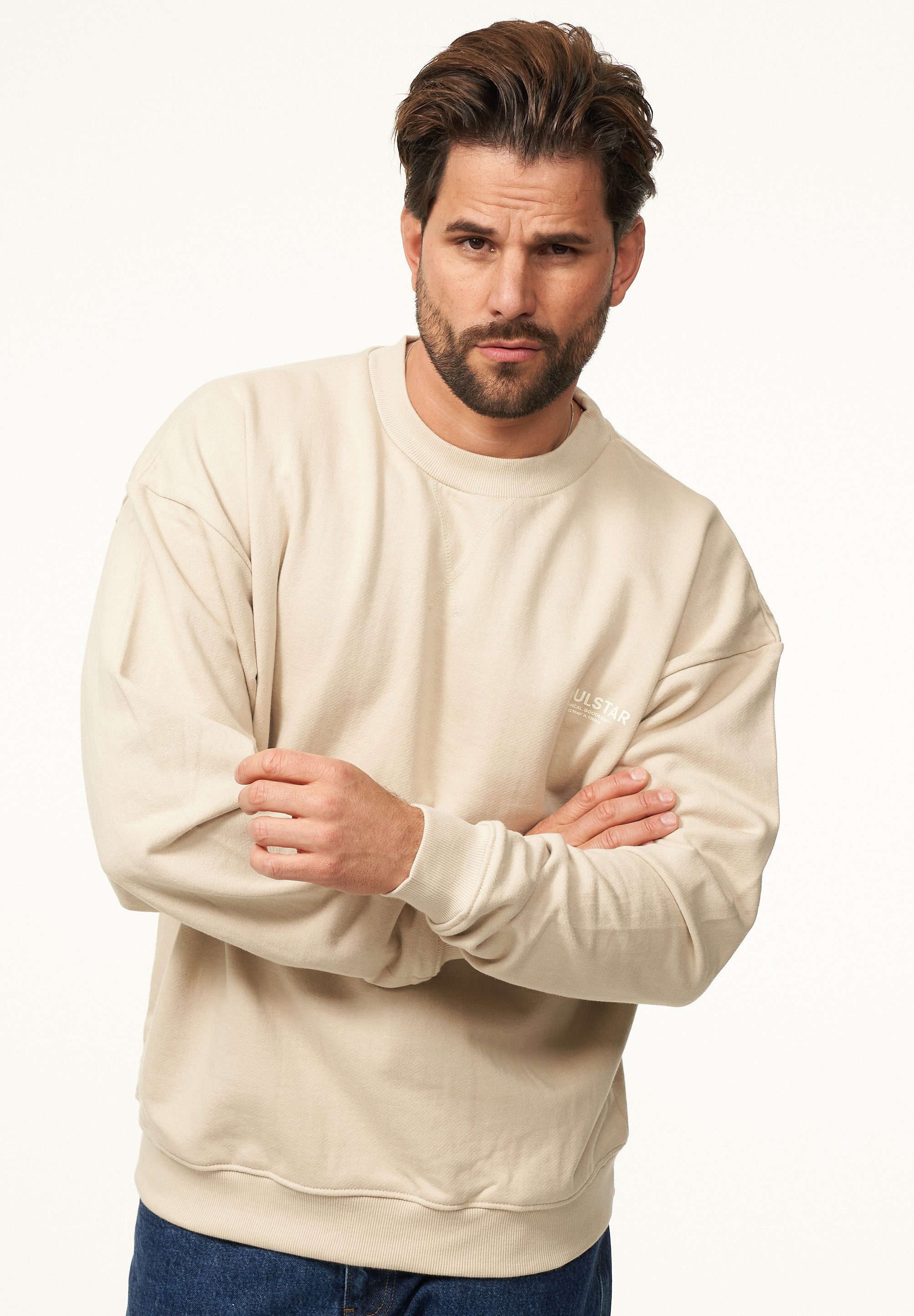 SOULSTAR Sweatshirt S2PAJU Herren Oversize Pullover mit Rundhals-Ausschnitt Crew-Neck Sweater