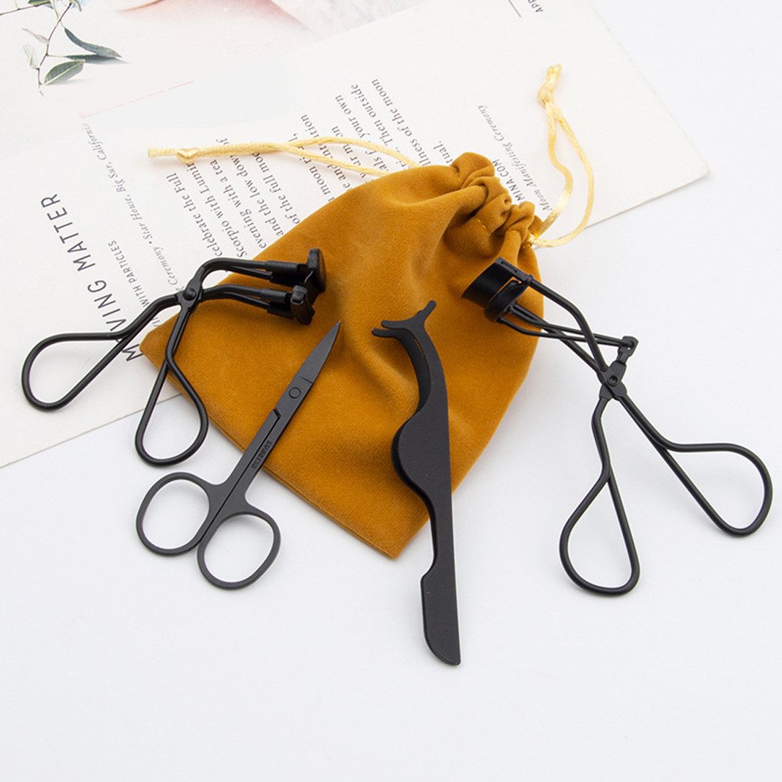 DEBAIJIA Wimpernzange 4 Pcs Wimpern Werkzeuge Kit Lash Applicator Tool Set