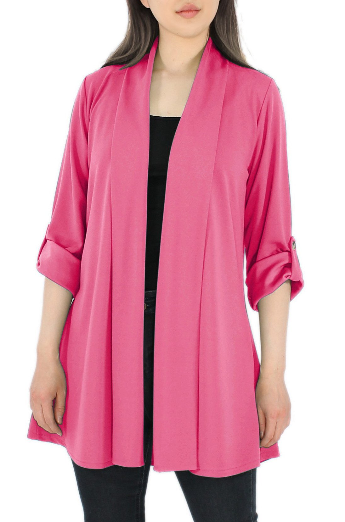 Cardigan Damen Cardigan – Leichte Übergangsjacke im Blazer-Stil