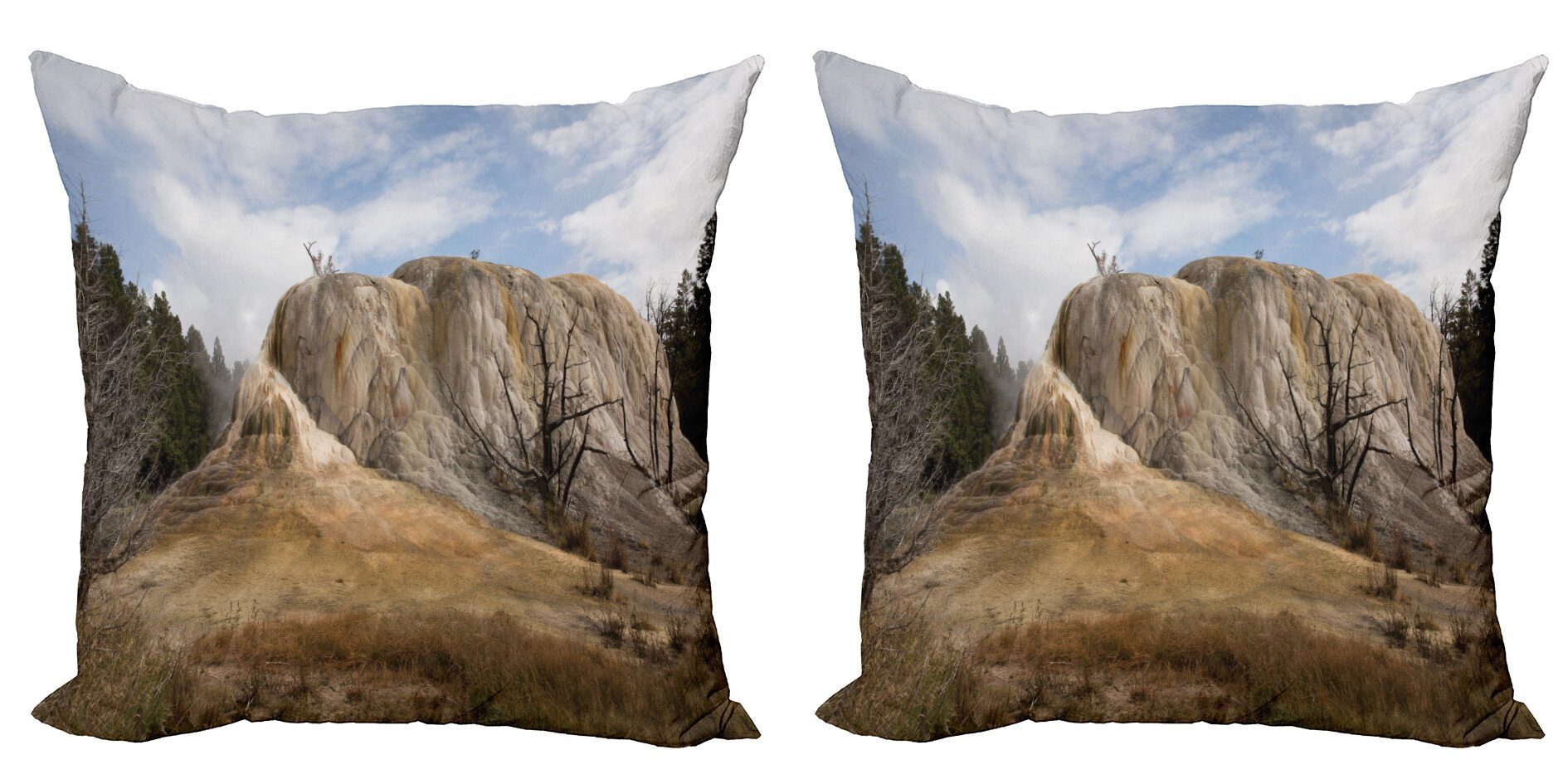 Kissenbezüge Modern Accent Doppelseitiger Digitaldruck, Abakuhaus (2 Stück), Yellowstone stone~~POS=HEADCOMP Rock Orange Frühlings