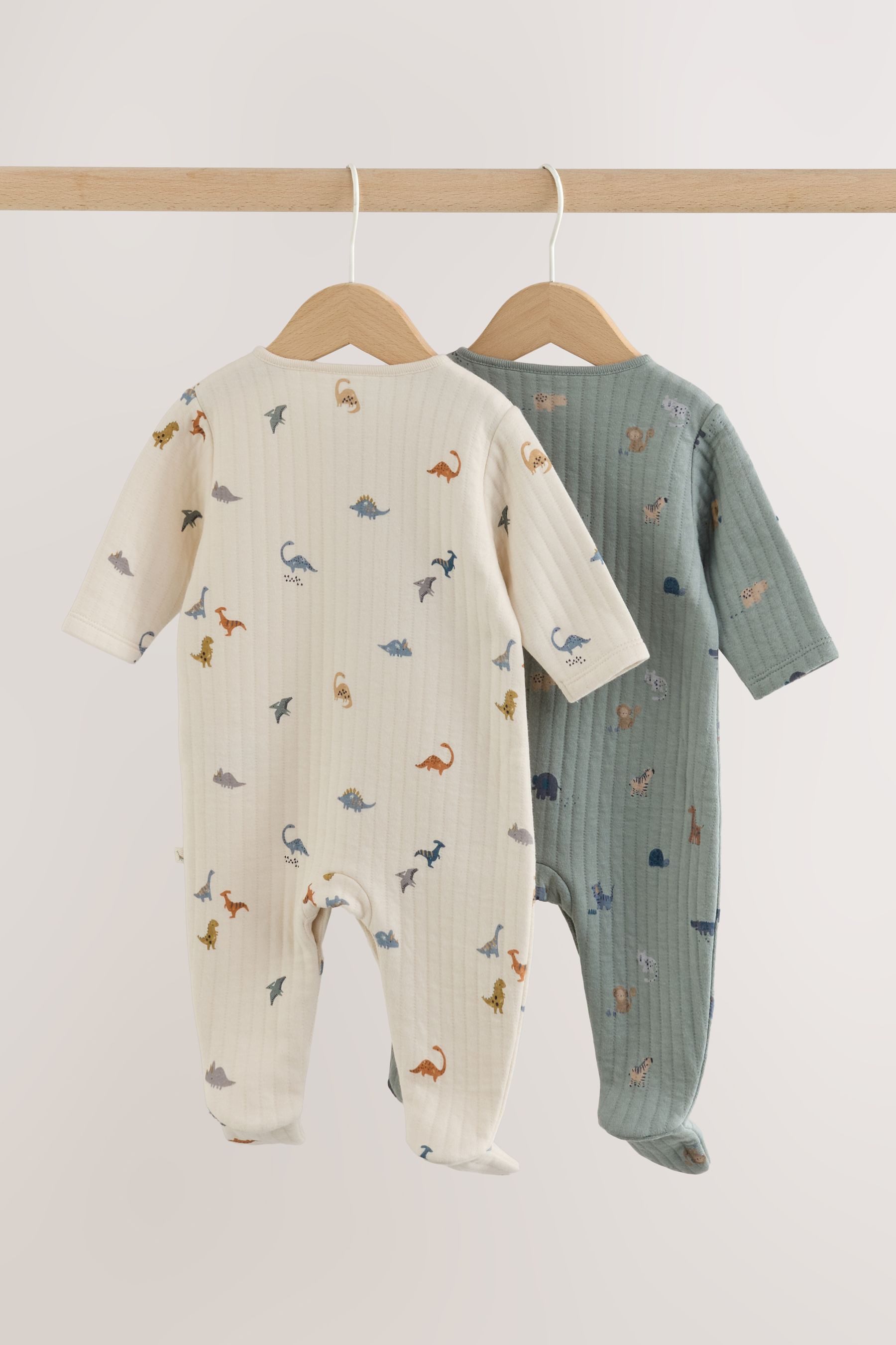 Next Schlafoverall 2er-Pack Gesteppte Baby-Schlafanzüge, Bär (2-tlg) – Bild 2 von 5