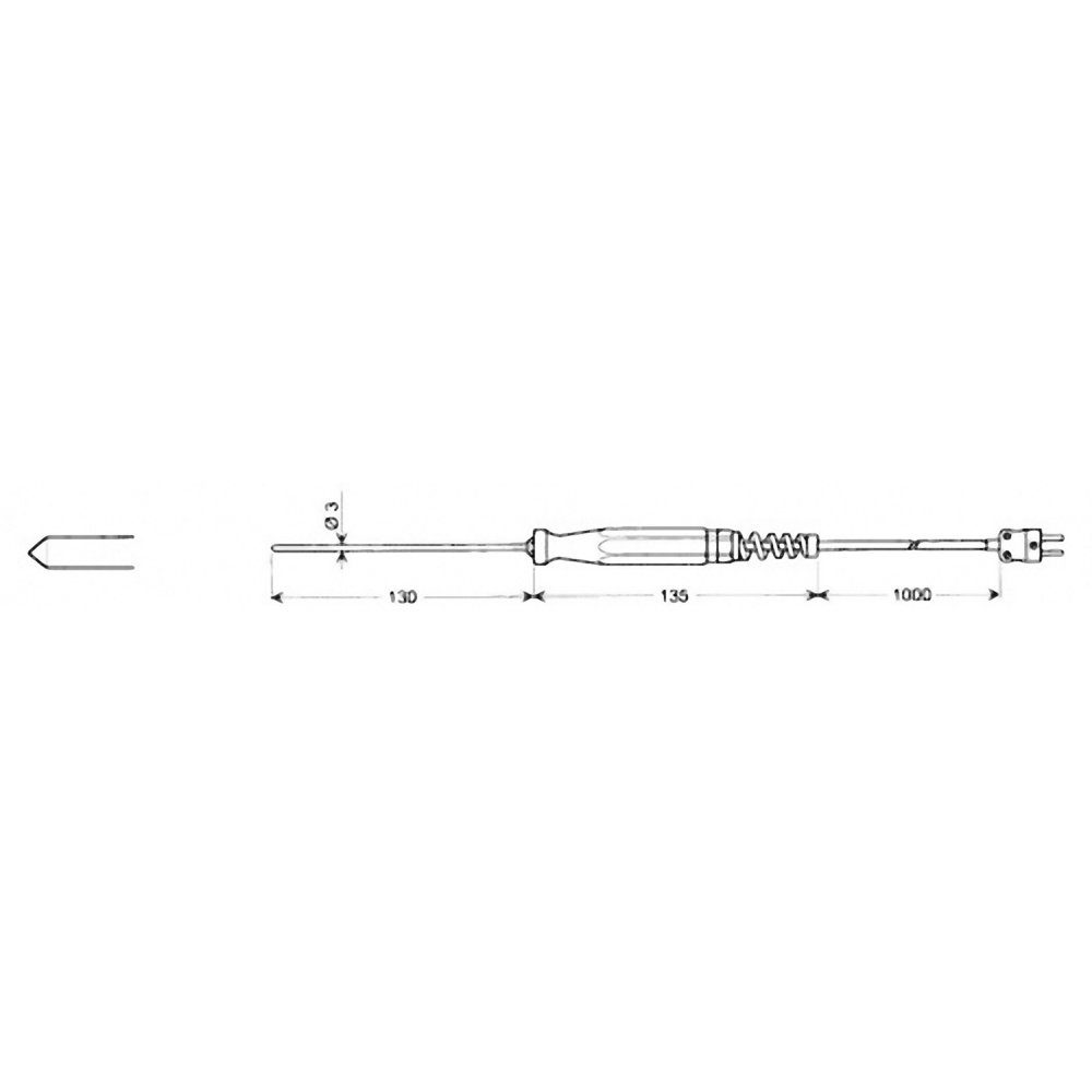 Greisinger Thermodetektor Greisinger K Fühler-Typ GES -65 550 bis Einstechfühler 500 °C