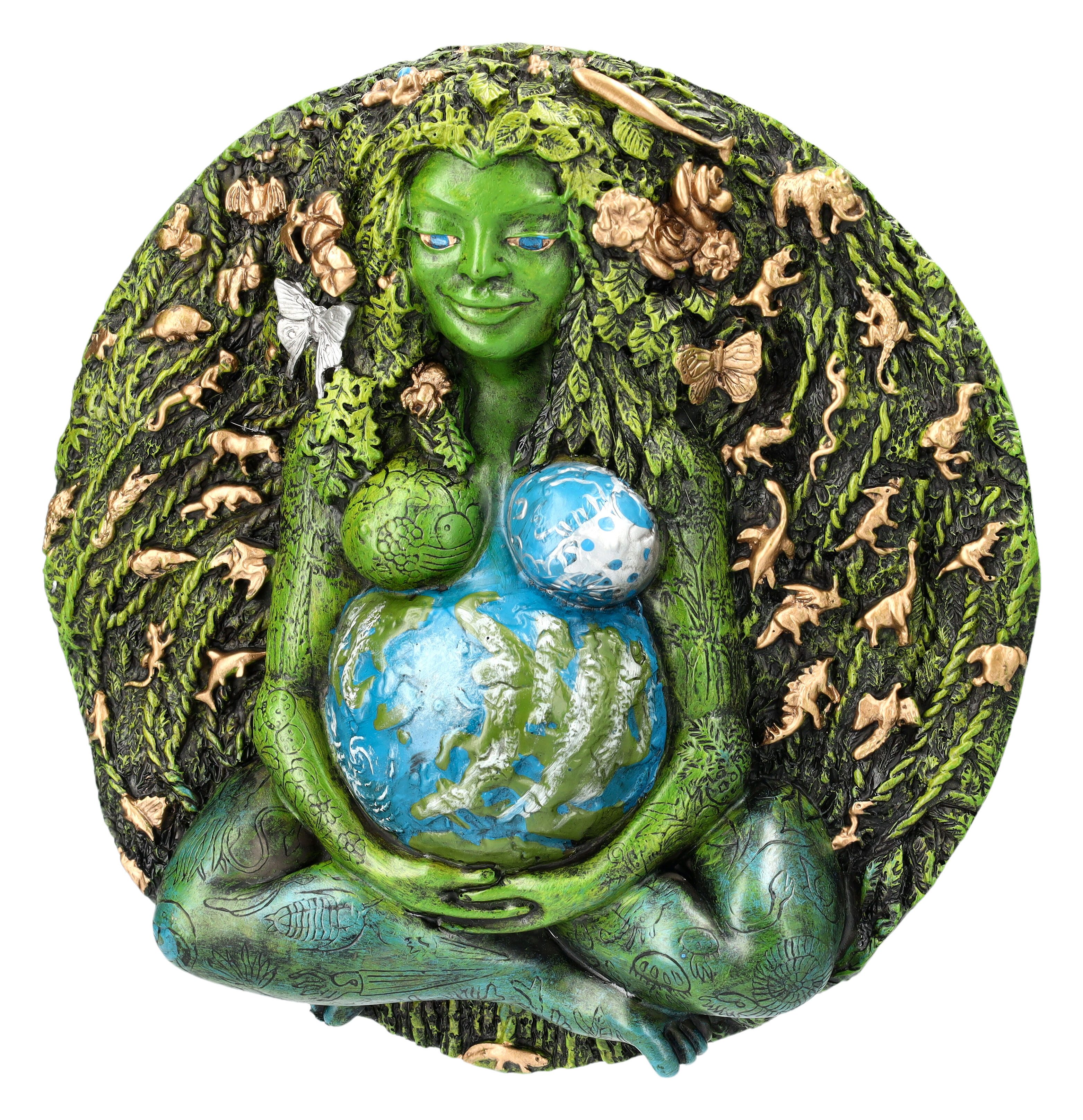 Wanddekoobjekt Wandrelief - Tausendjährige Gaia - Mutter Erde - Oberon Zell - Deko
