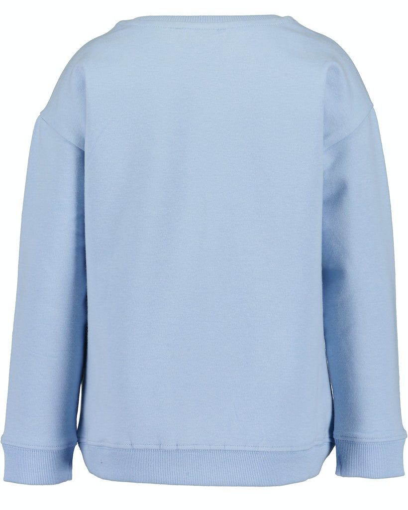 Blue Seven Sweatshirt Blue Seven Mädchen Sweatshirt Pullover LOVE angeraut hellblau
