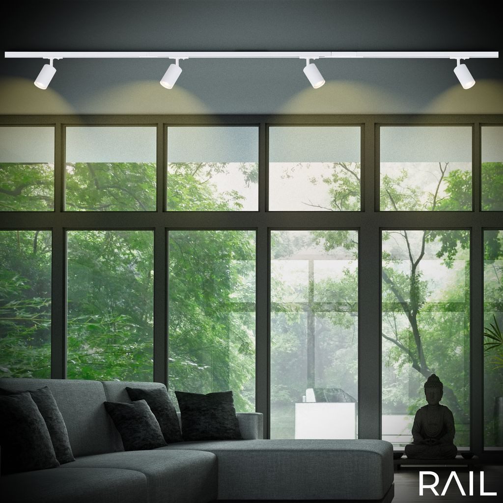Briloner Leuchten LED Deckenleuchte 8001026, Dimmfunktion, ohne Leuchtmittel, Abhängig vom Leuchtmittel - Warmweiß / Neutralweiß / Kaltweiß, Schienensystem Rail 0,75 m Weiß max. 9W Decke Wohnzimmer Büro Küche