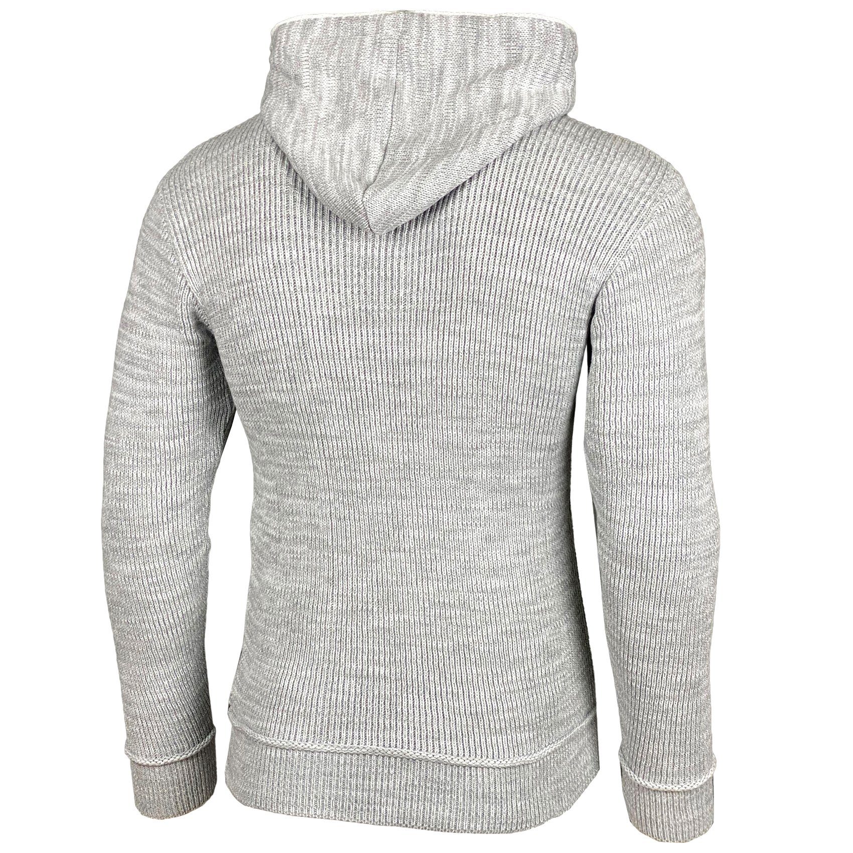 Baxboy Strickpullover Herren Winter Kapuzenpullover Kapuzenjacke mit Reißverschluss 277