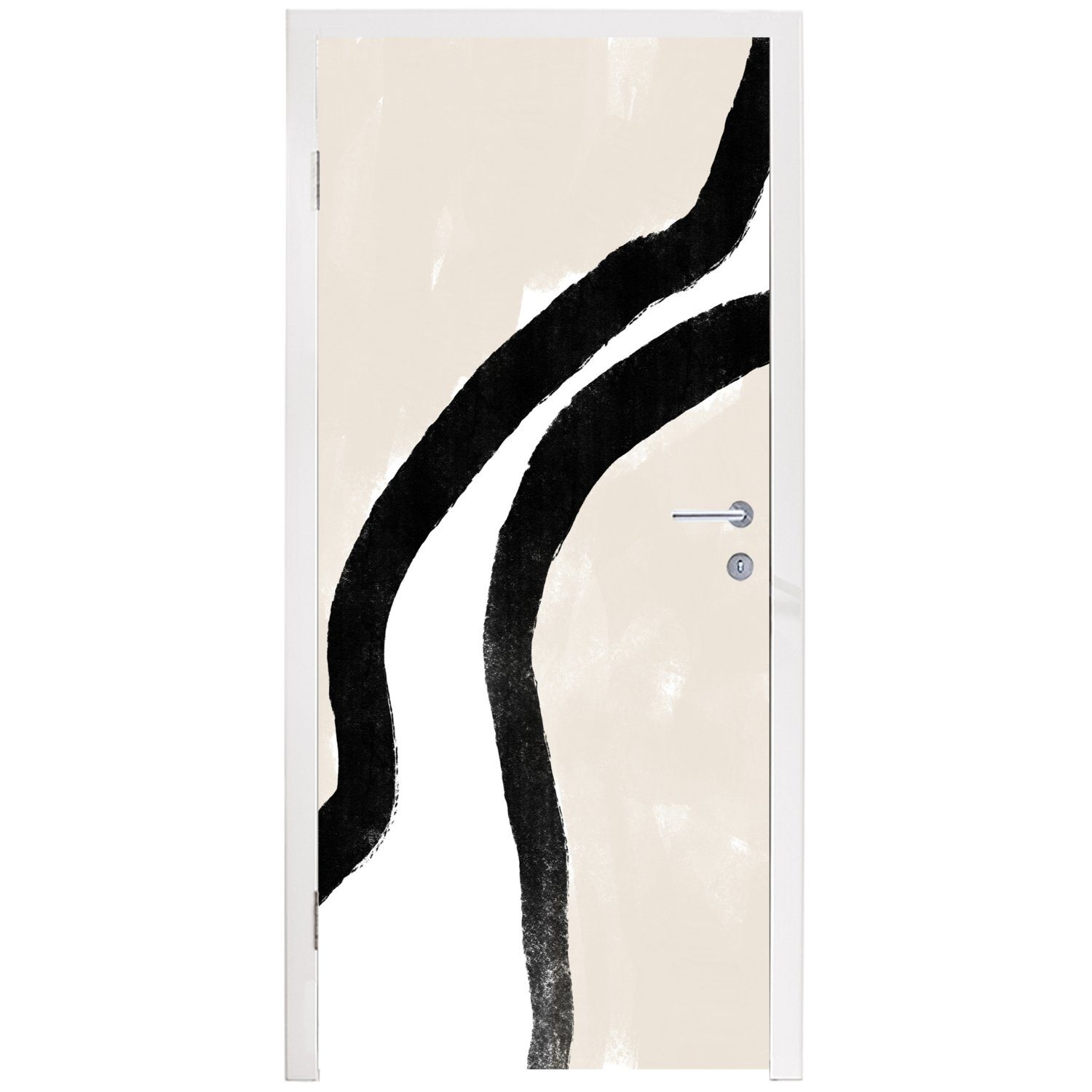 Tür, Pastell, MuchoWow cm für Fototapete (1 - bedruckt, Linie St), 75x205 Matt, Design - Abstrakt Türtapete Türaufkleber, -