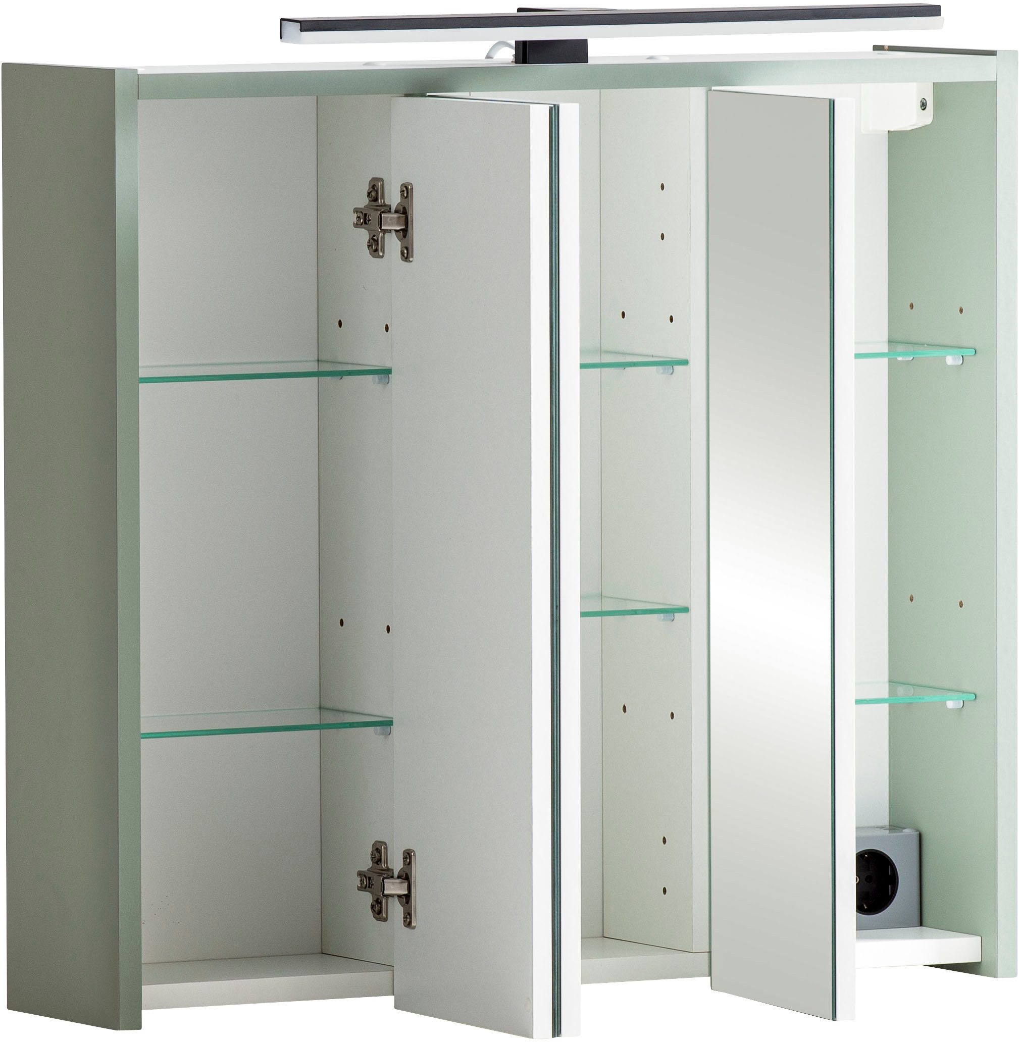 Schildmeyer Spiegelschrank Palermo, Spiegelschrank, Made in Germany, B: 65 cm Solide Verarbeitung - Dieses Produkt ist in Deutschland gefertigt