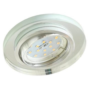 TRANGO LED Einbaustrahler, 6er Set 6729R-06MOSD *CRYSTAL* LED Deckenstrahler aus Echtglas Angeschliffen inkl. 6x 5 Watt 3-Stufen dimmbar Ultra Flach LED Modul, 3000K warmweiß, Einbauleuchte, Einbauspot, Deckenleuchte