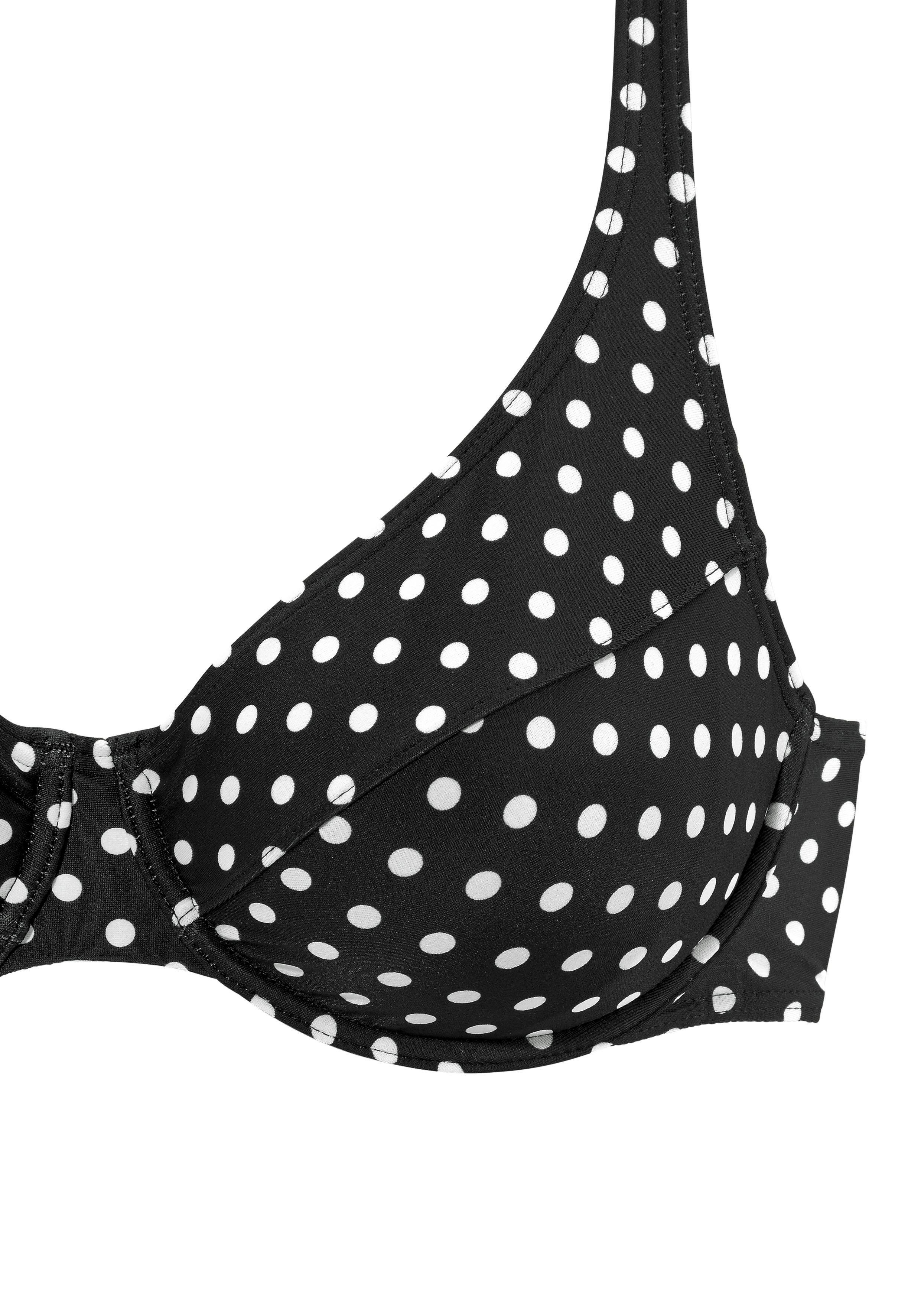 Punkten schwarz-weiß Bügel-Bikini LASCANA modischen mit