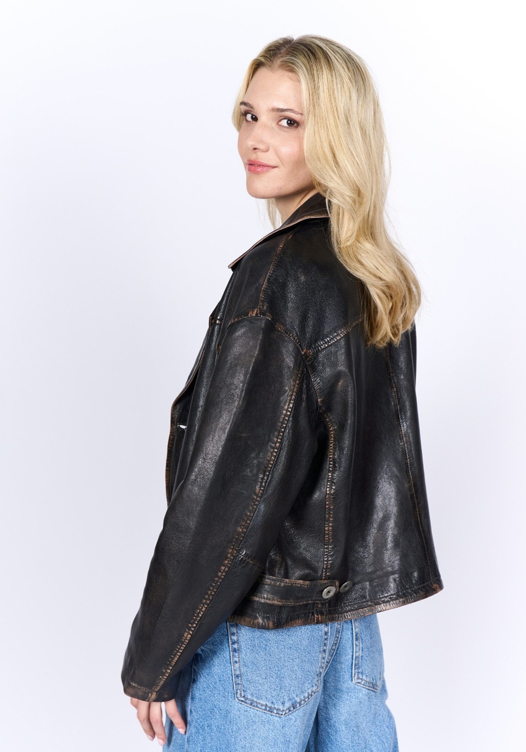 Freaky Nation Lederjacke Abbie-FN günstig online kaufen